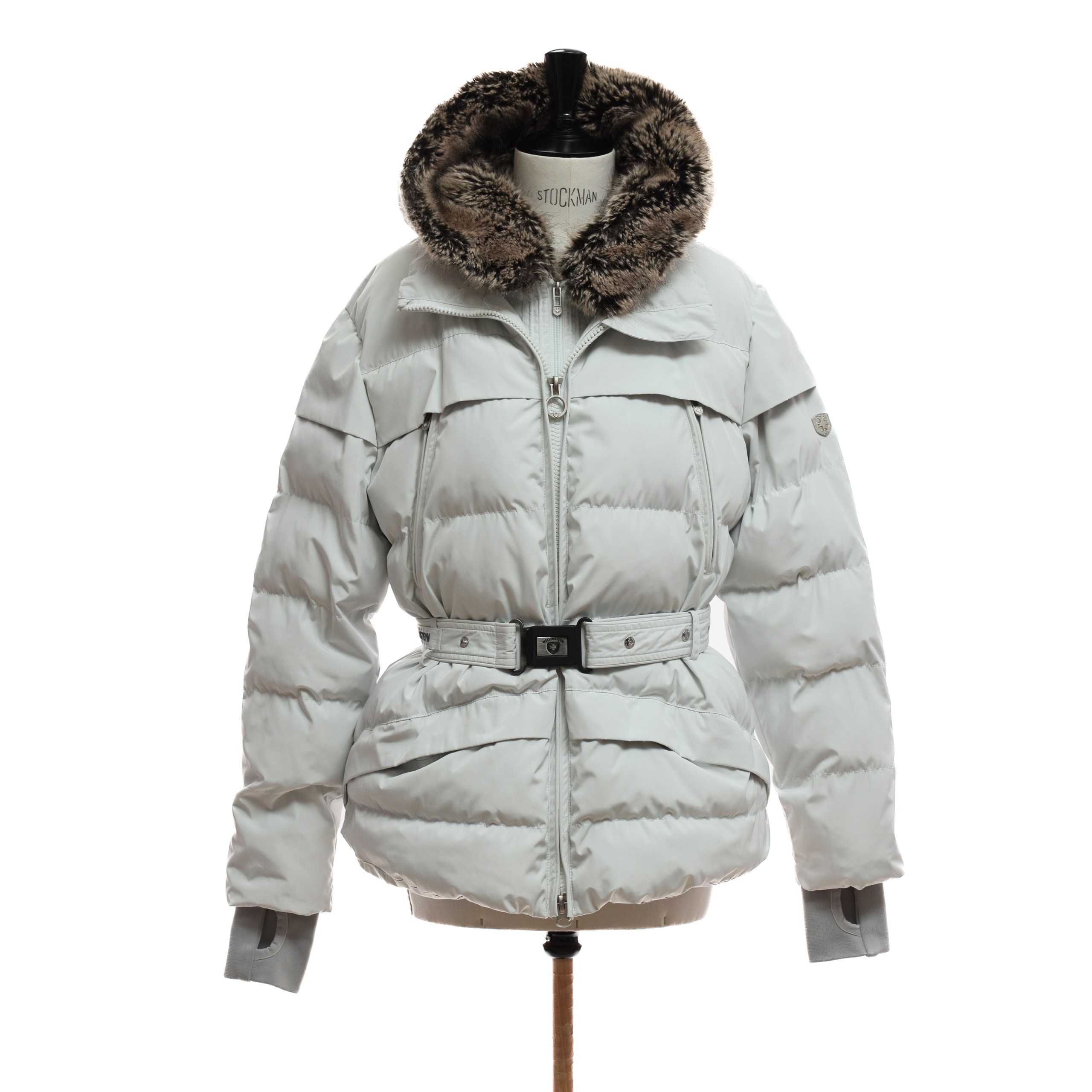 Куртка WELLENSTEYN S/M Светло Серый LIGHT GREY MELANGE балонь меховой капюшон,резинка через пальчик по краю рукавов,пояс