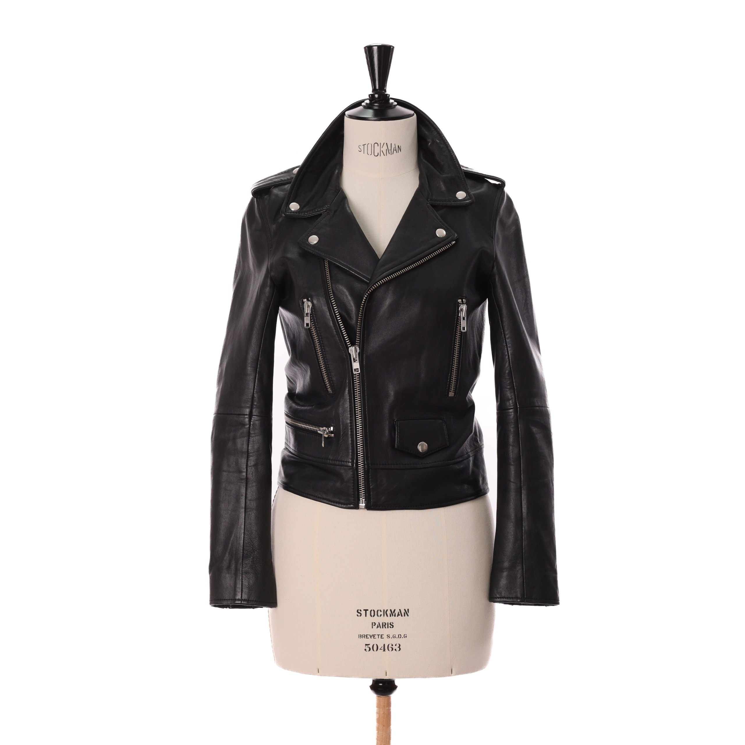 Куртка-косуха Nicholas 38 черная кожа, стальная фурнитура