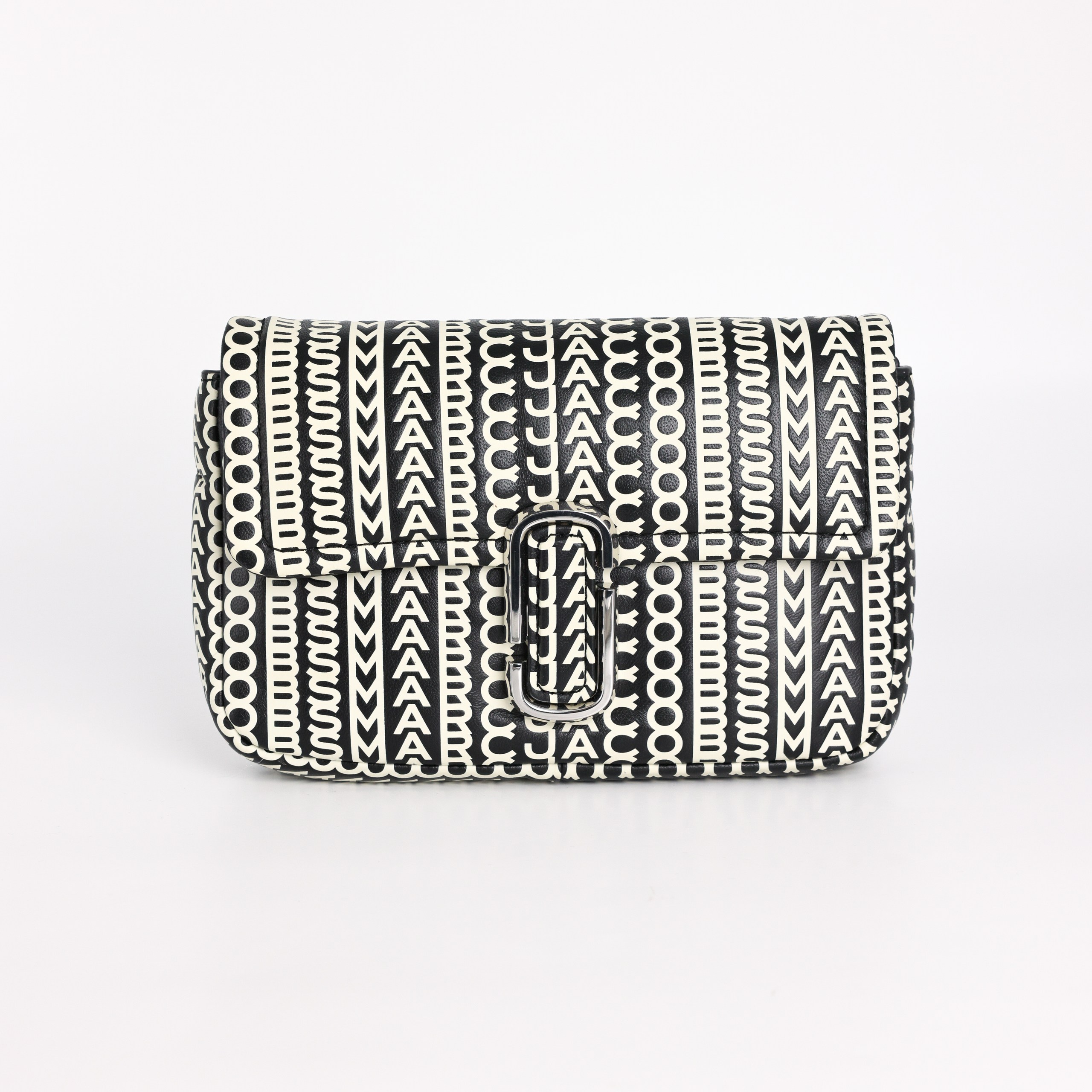 Сумка Marc Jacobs medium, кожаб черно-белый монограм 