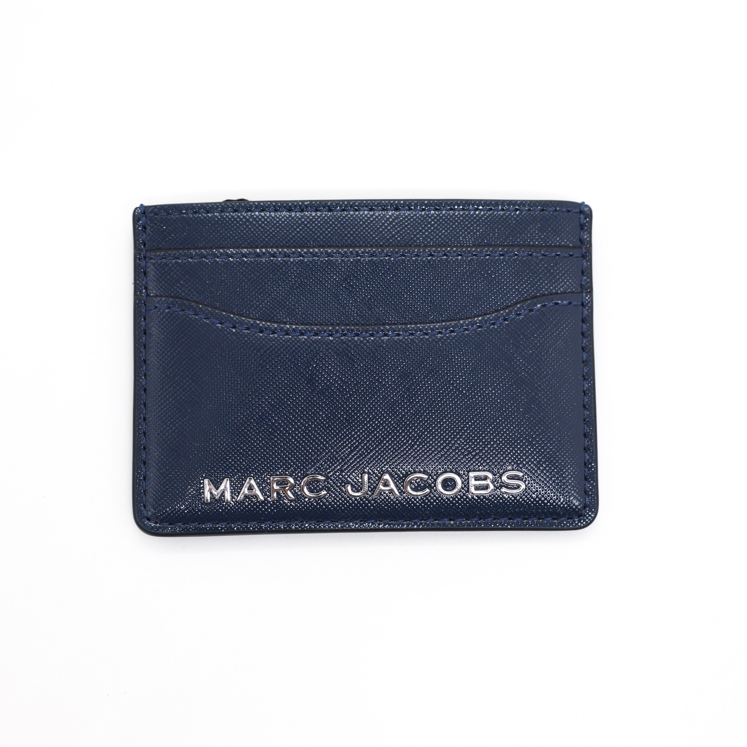 Картхолдер Marc Jacobs синяя кожа сафьяно, серебро фурнитура