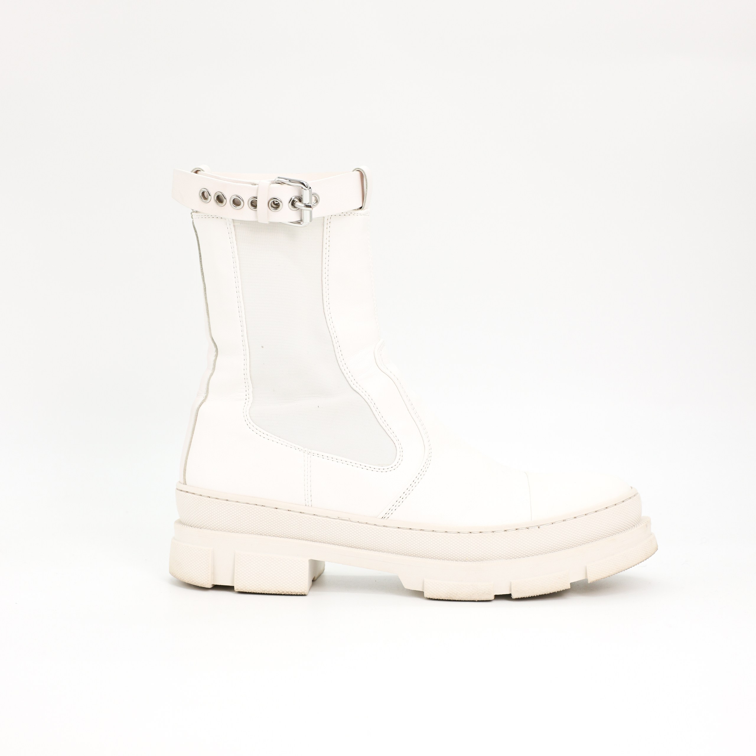 Ботинки PHILOSOPHY 40 Белый кожа ремешок на хлястике по краю,резинки по бокам