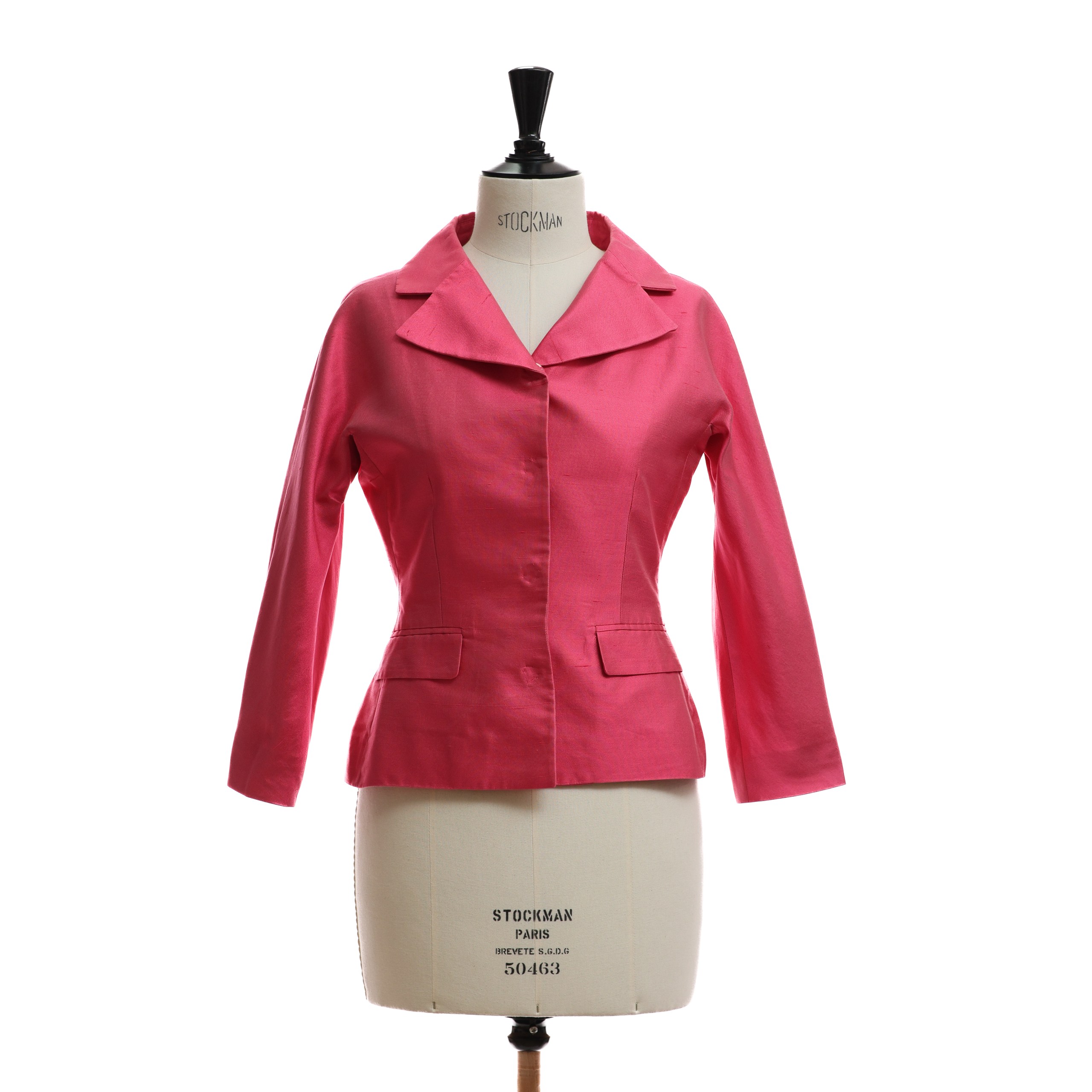 Пиджак DOLCE & GABBANA 40 розовый шелк на кнопках,карманы с манжетом