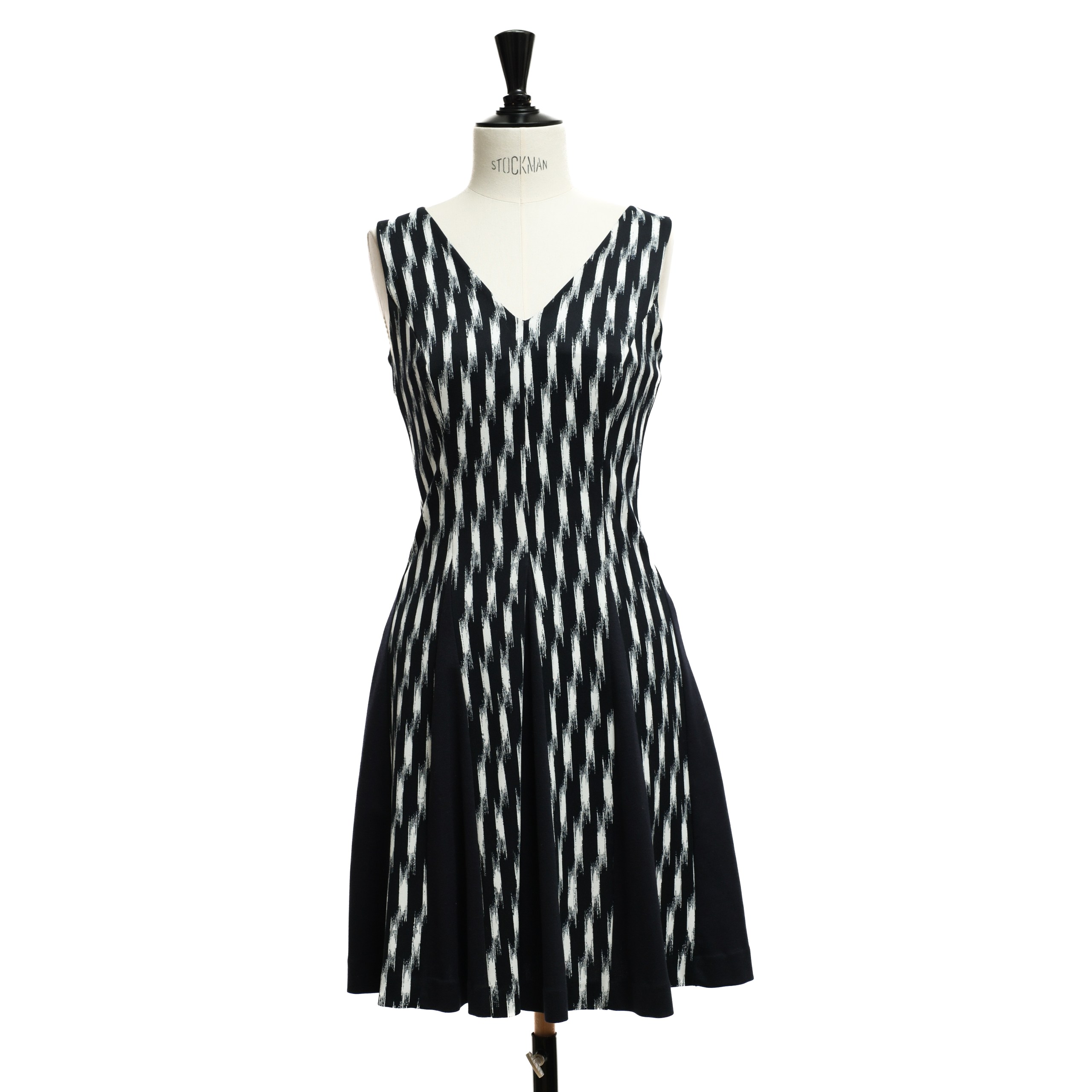 Платье MICHAEL KORS 2 темно-синий текстиль с принтом белого цвета,выточки по талии,без рукавов,зиппер по спине