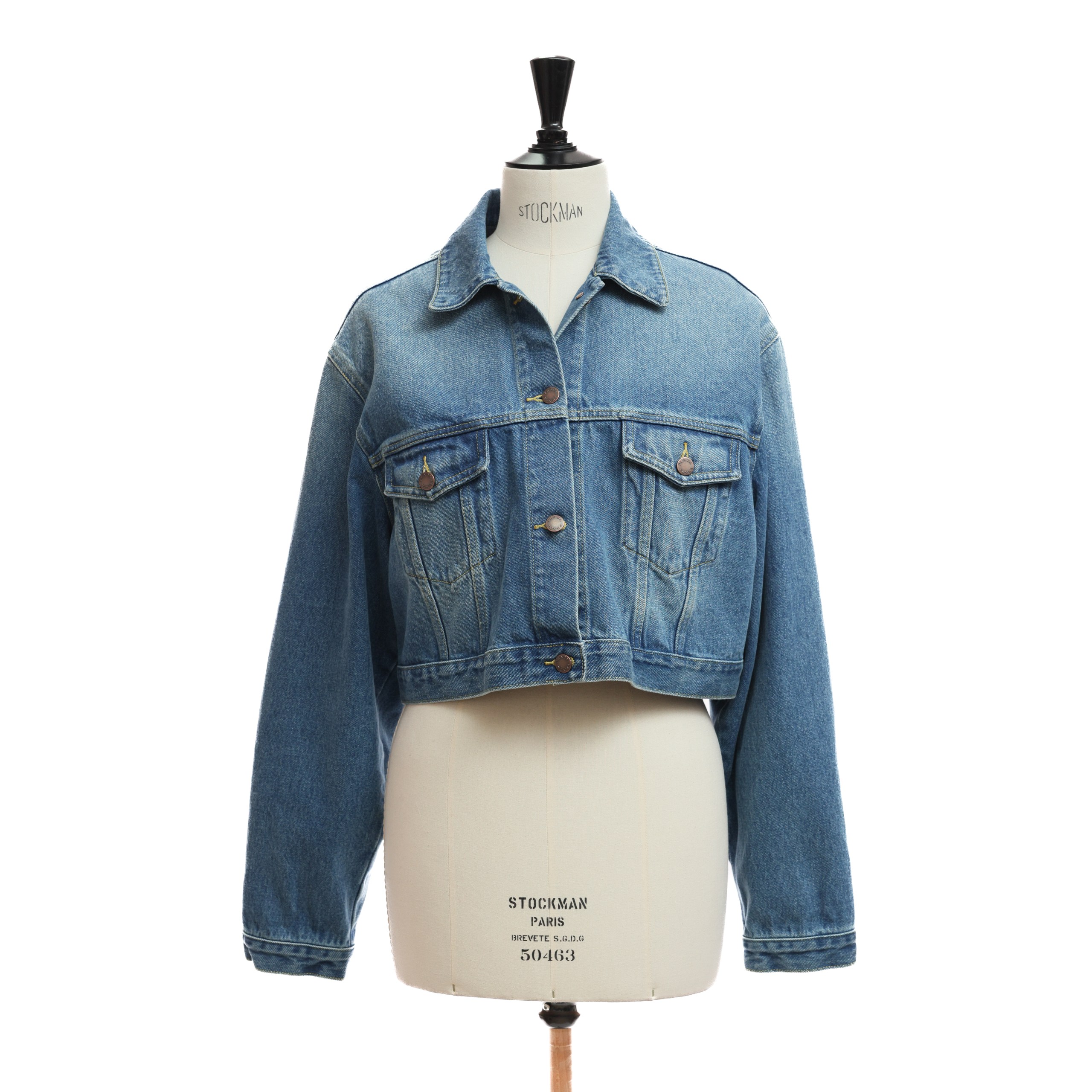 Куртка PRADA 38 Сине-Голубой котон джинсовая,на пуговицах