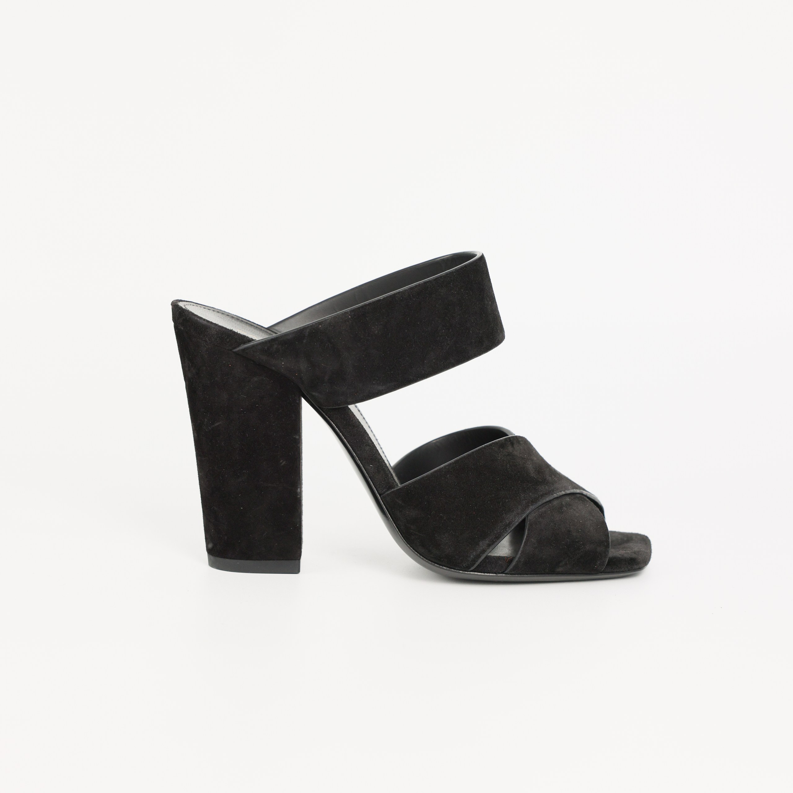 Мюли Saint Laurent 36.5 черная замша. Коробка, новые