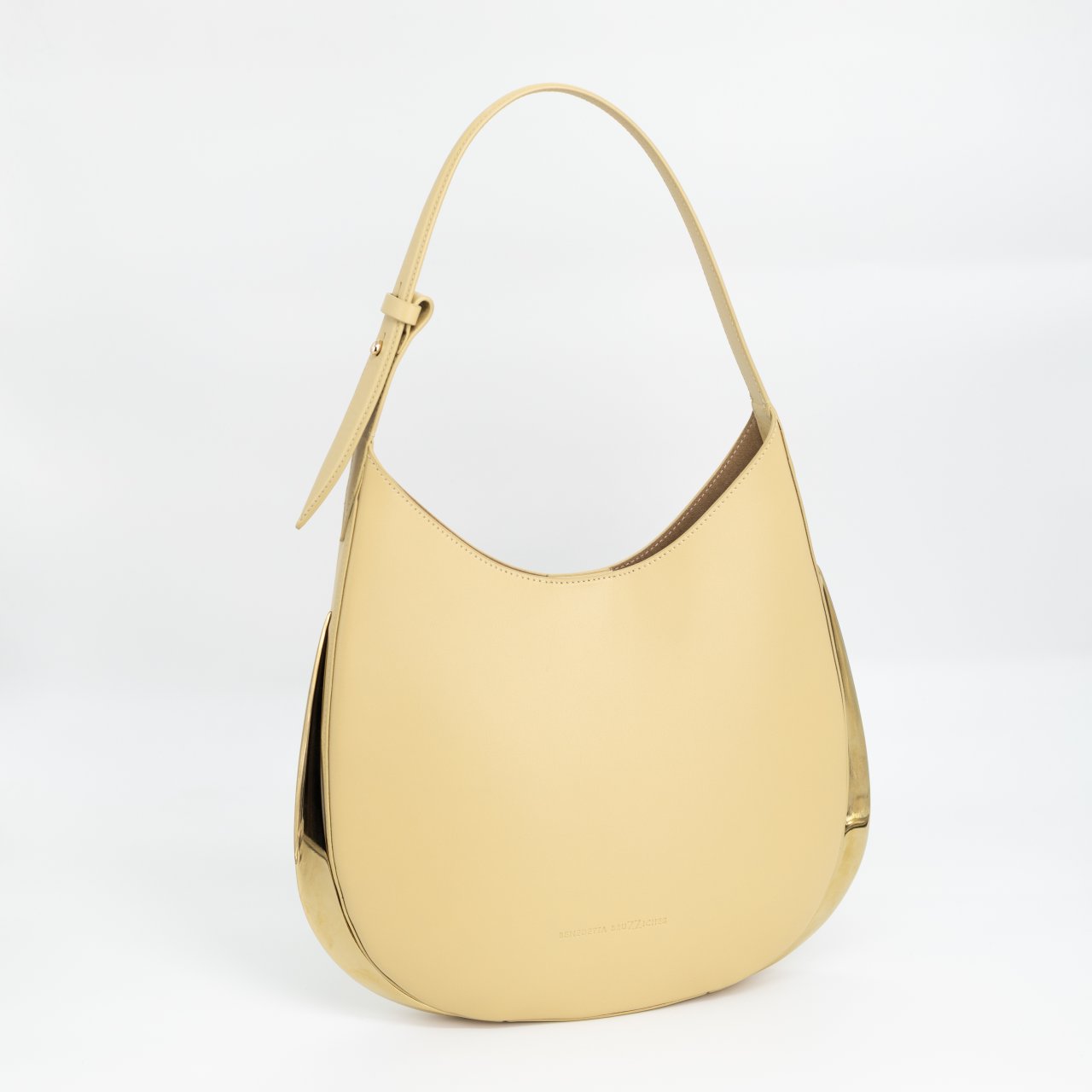 Сумка Benedetta Bruzziches светло-желтая кожа, золотая фурнитура. Коробка