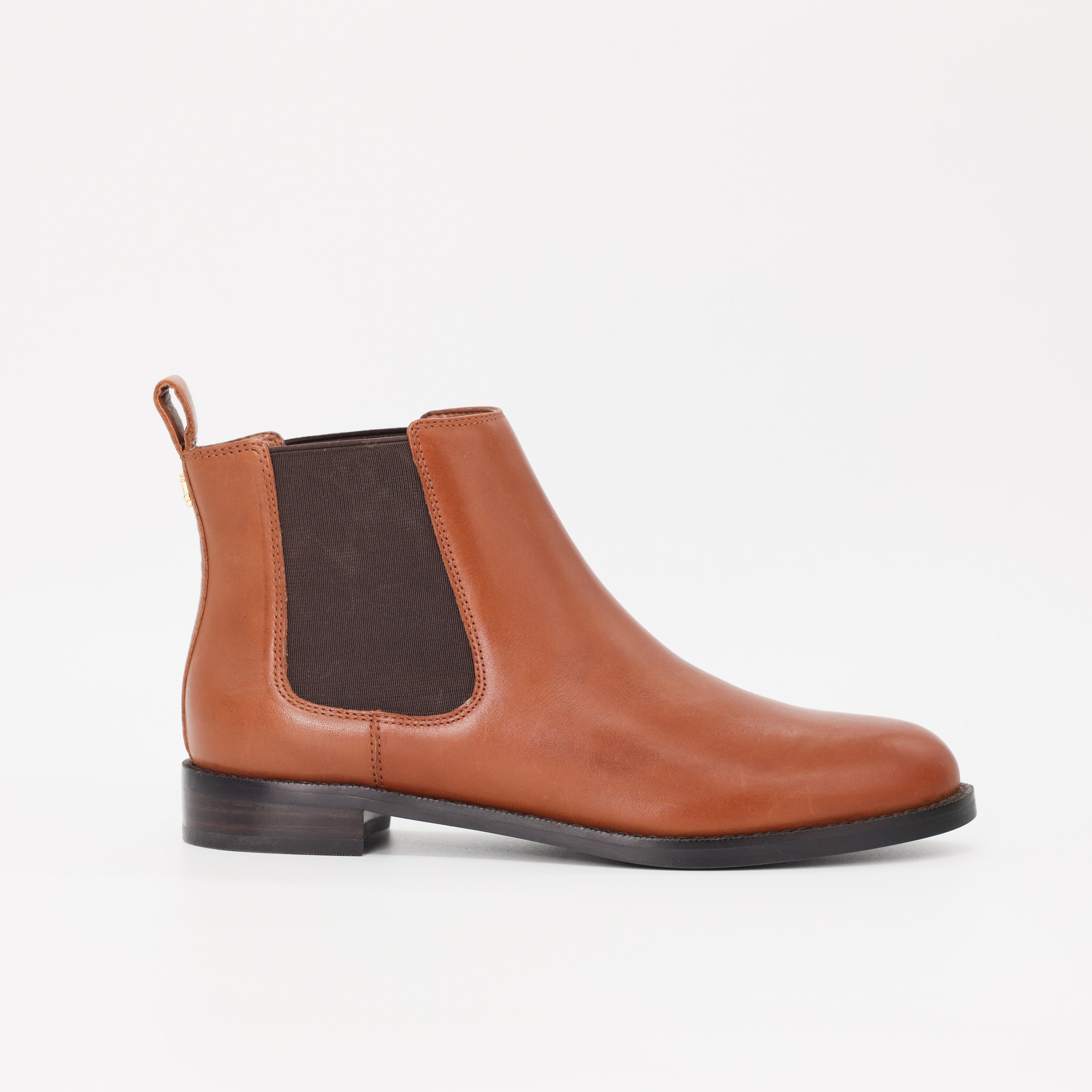 Ботинки LAUREN RALPH LAUREN 36,5 КЭМЕЛ кожа резинки по бокам,хлястик по пяточке,пыльник