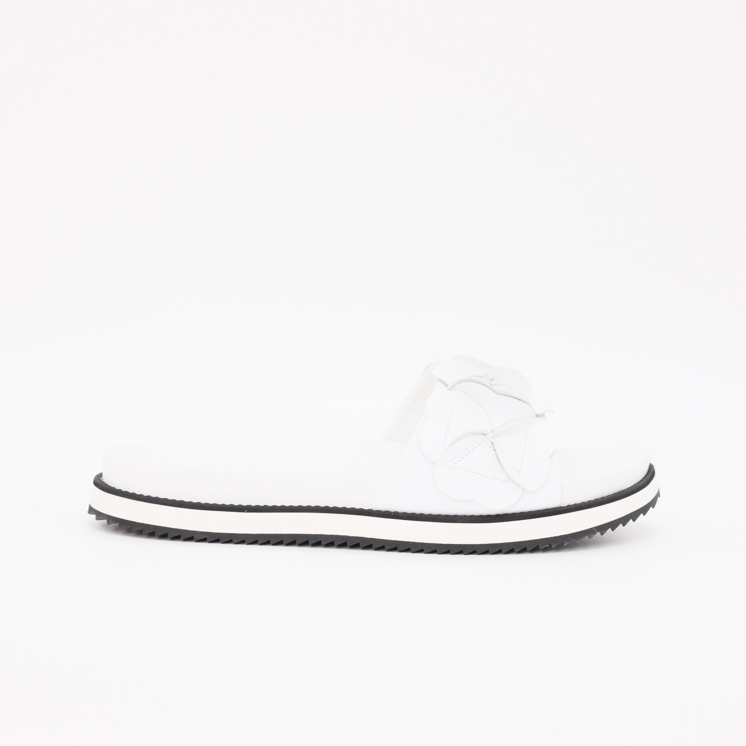 Тапочки Moncler 38 белая кожа, коробка/