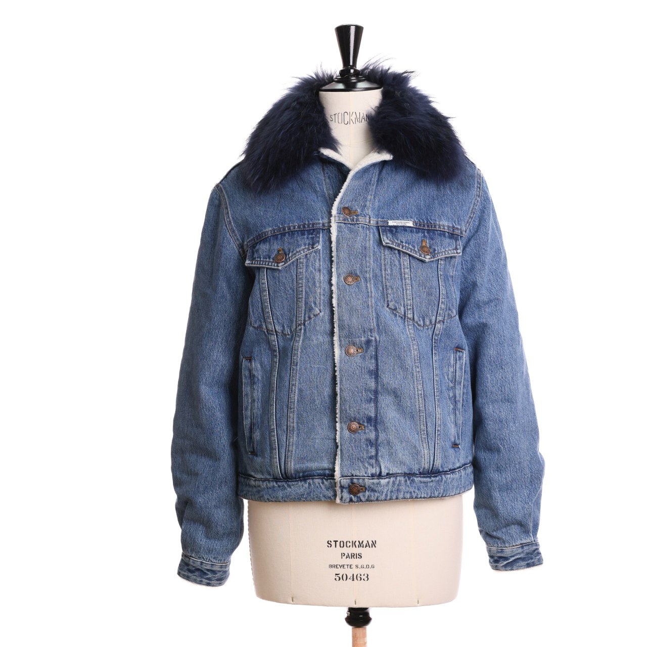 Куртка FORTE DEL MARMI 42 ГОЛУБОЙ деним/мех