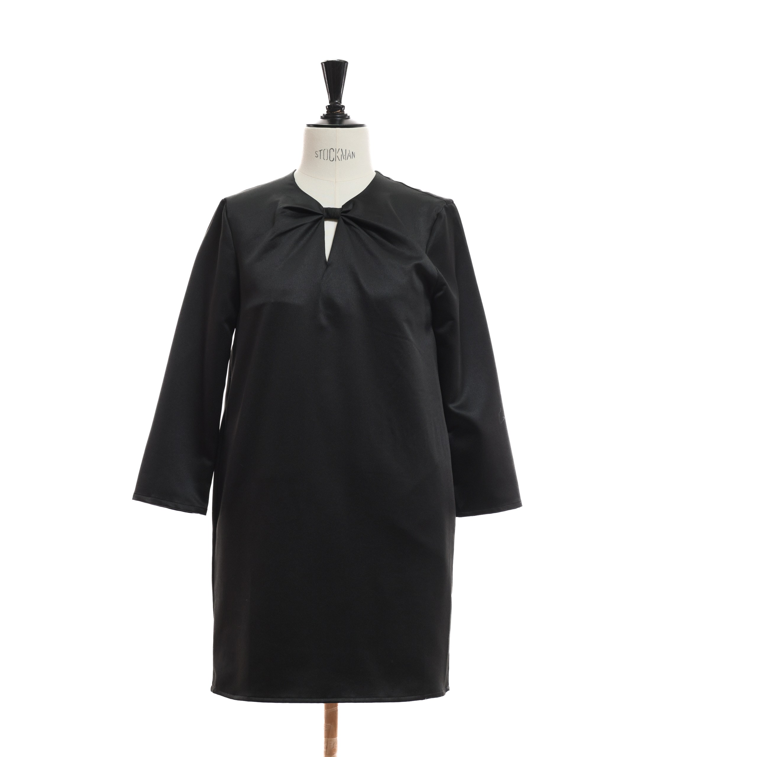 Платье ALEXANDER MCQUEEN M Черный текстиль бант по декольте,по спинке декоративная сетка с ожурным краем