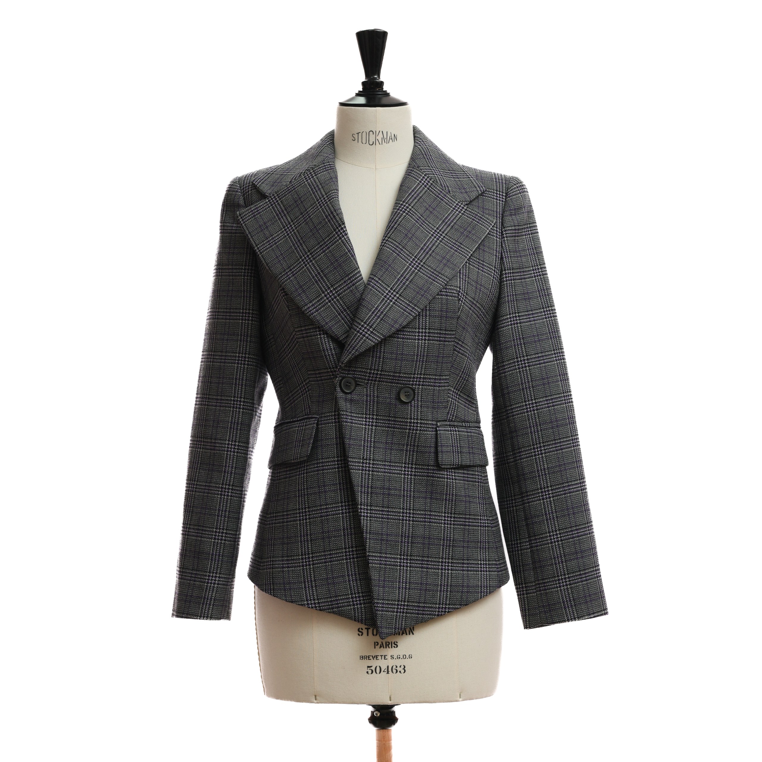 Пиджак MICHAEL KORS 4 серо-фиолетовый текстиль на одной пуговице,манжеты на карманах