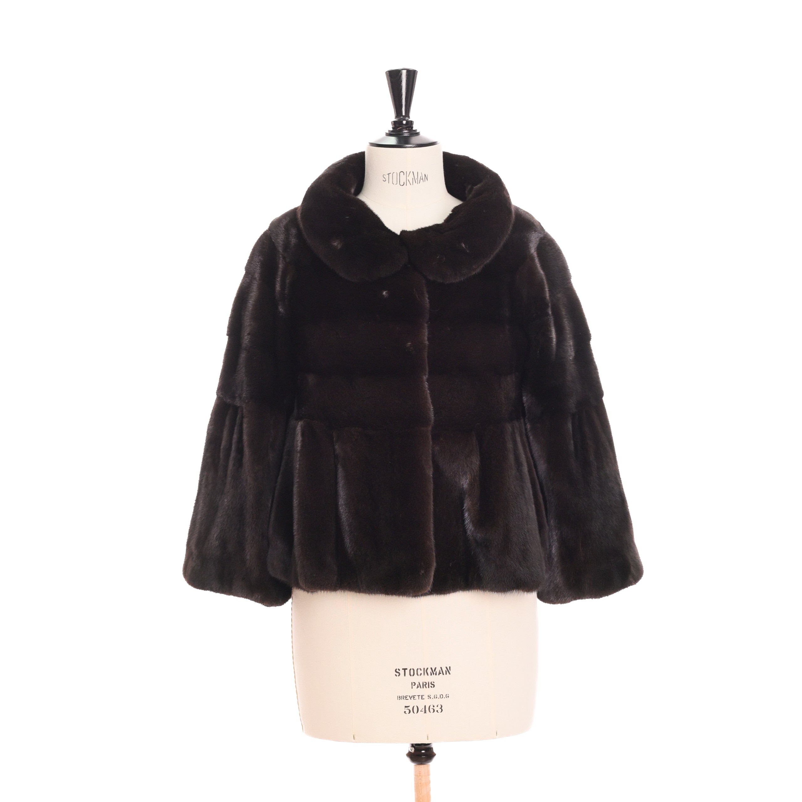 Шуба BRASCHI 40 Темно Коричневый DARK BROWN мех короткая,норка