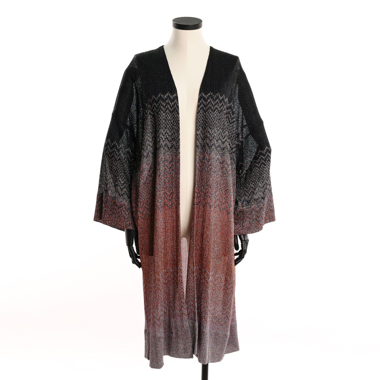 Кардиган MISSONI S MULTICOLOR текстиль глиттер,black-orange,чехол с поясом и повязкой для головы