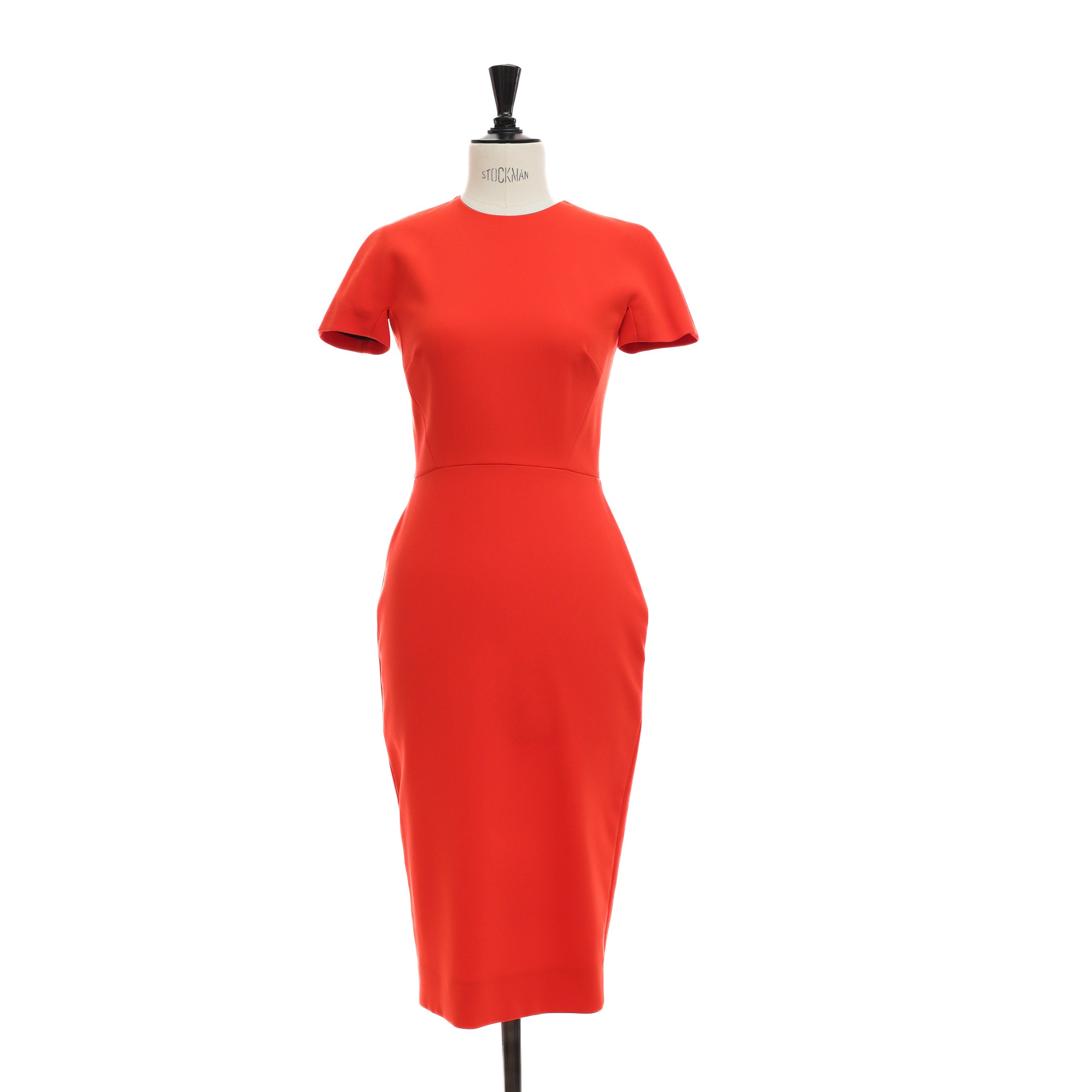 Платье вечернее VICTORIA BECKHAM 8 коралловый  металический зиппер по всей спине,выточки на груди и бедрах