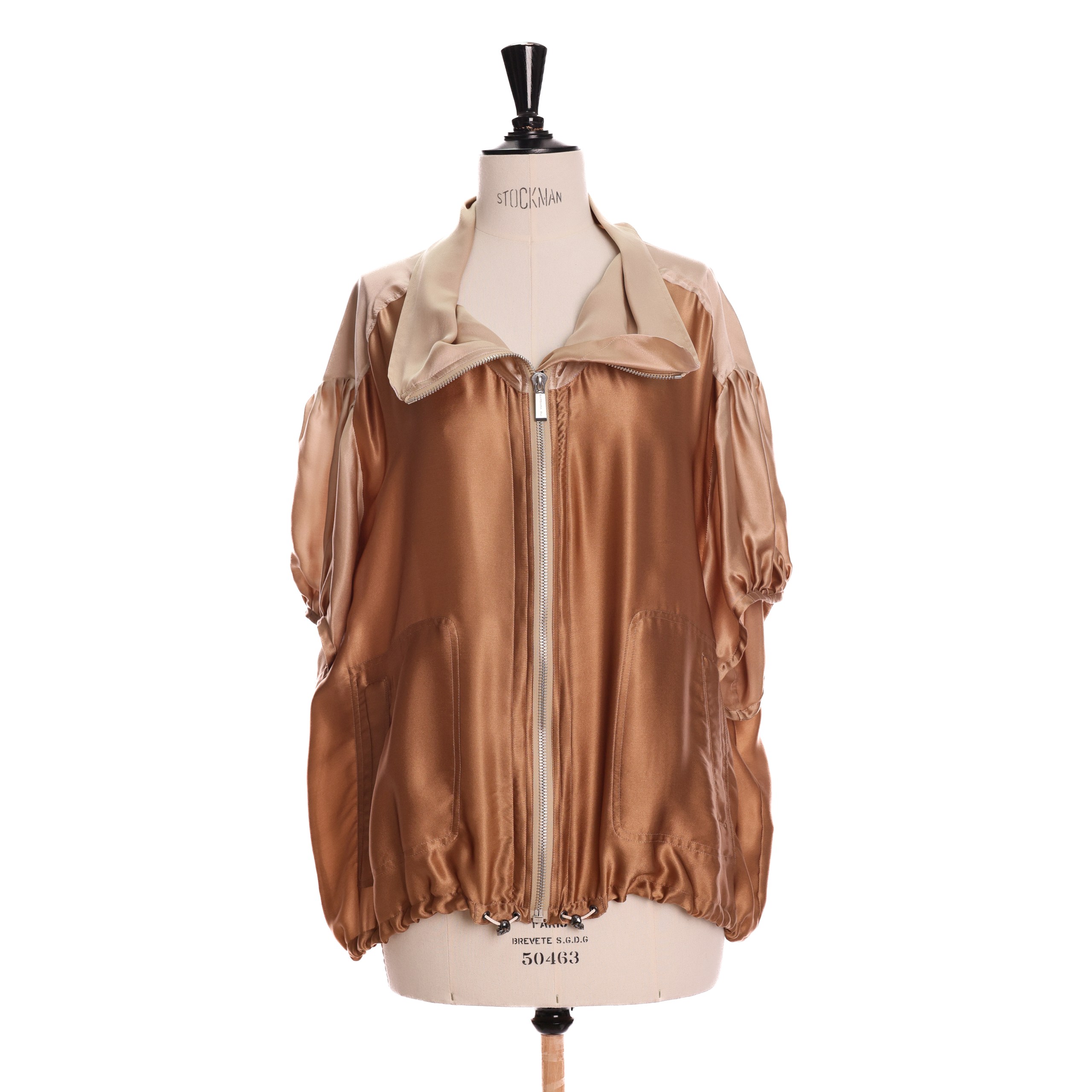 Топ BARBARA BUI 38 Коричневый шелк на металическом зиппере