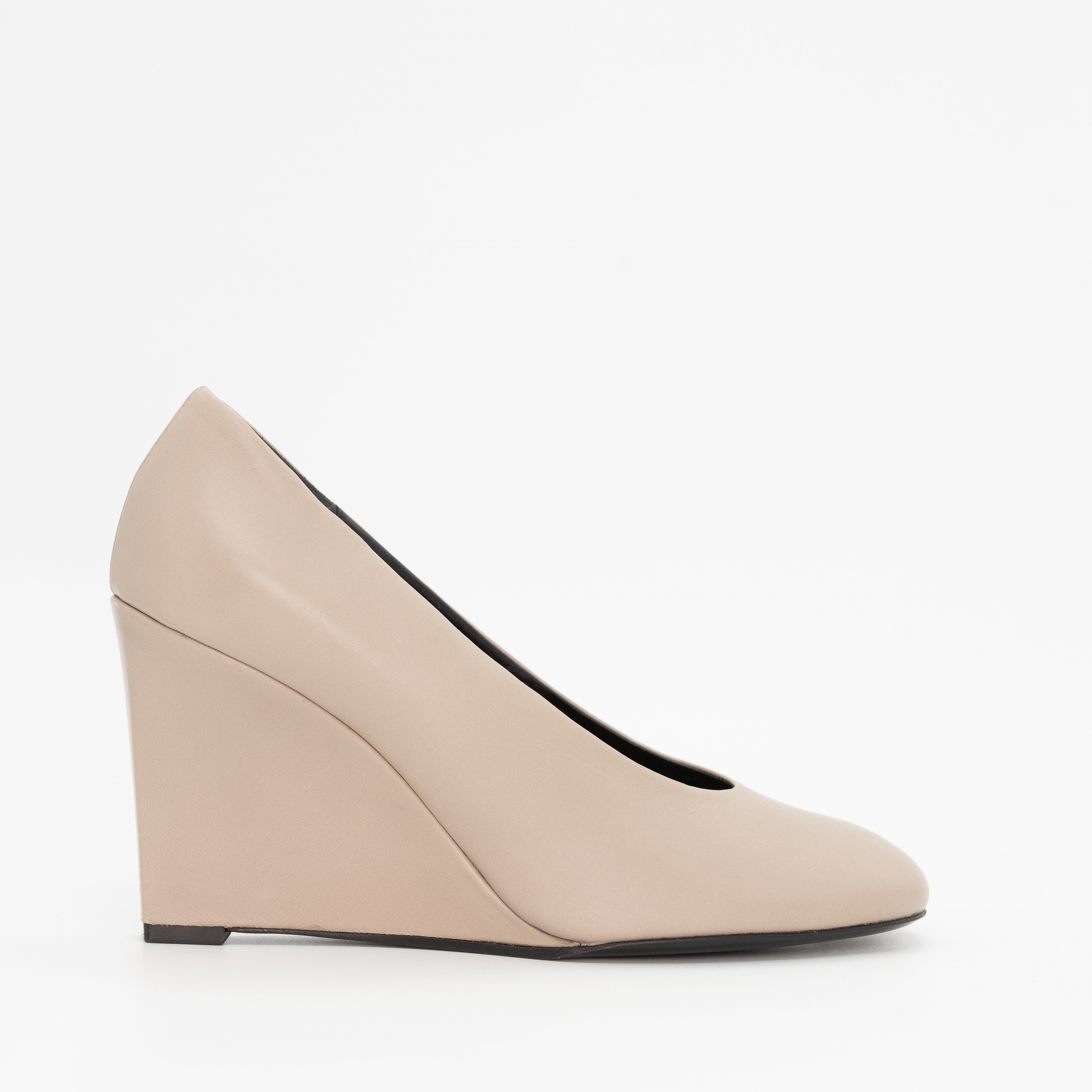 Туфли Nina Ricci 40 серая кожа. танкетка, коробка