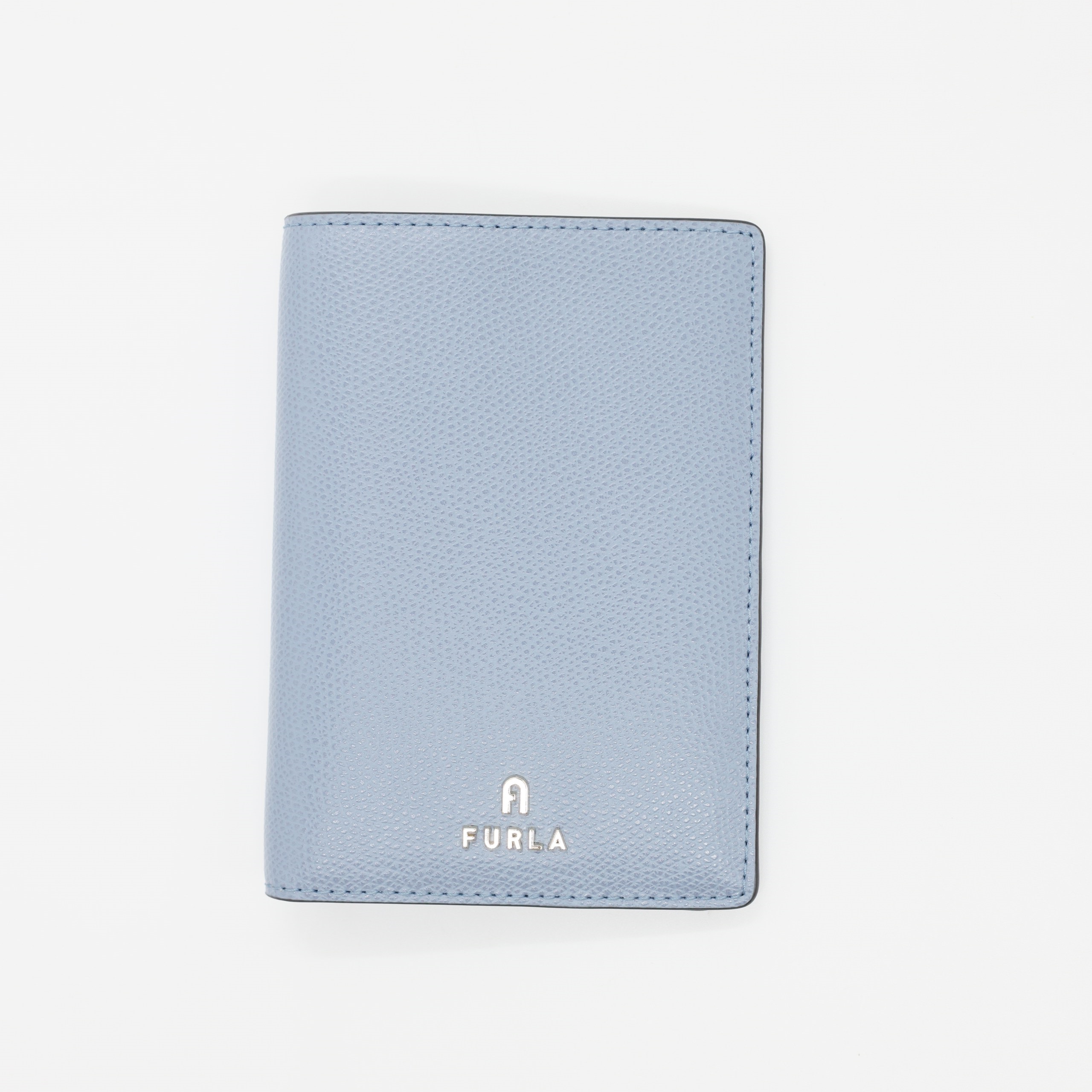 Портмоне Furla голубая зернистая кожа, золото лого. Комплект