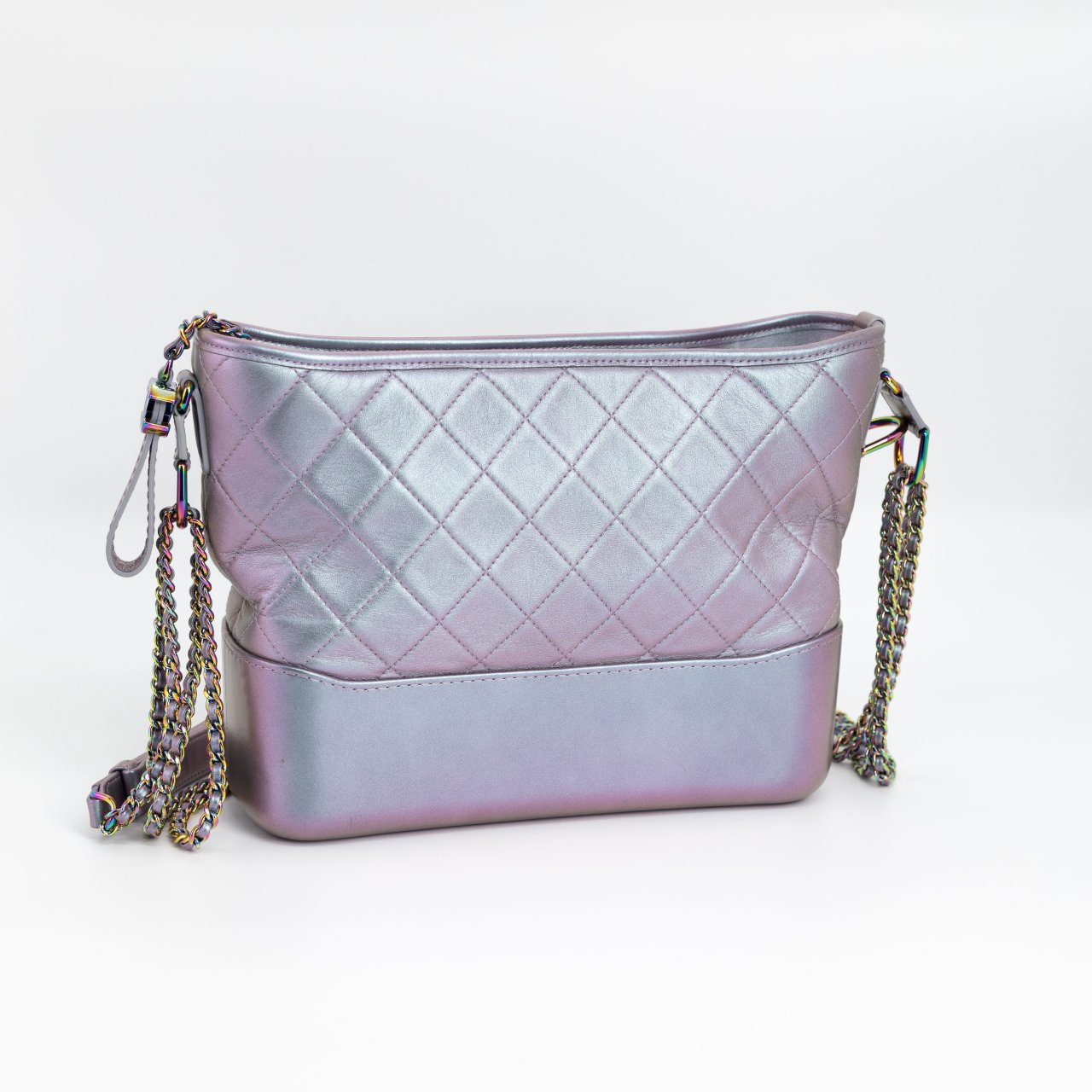 Сумка большая CHANEL - MULTICOLOR кожа и фурнитура лавандовая галографическая. Пыльник