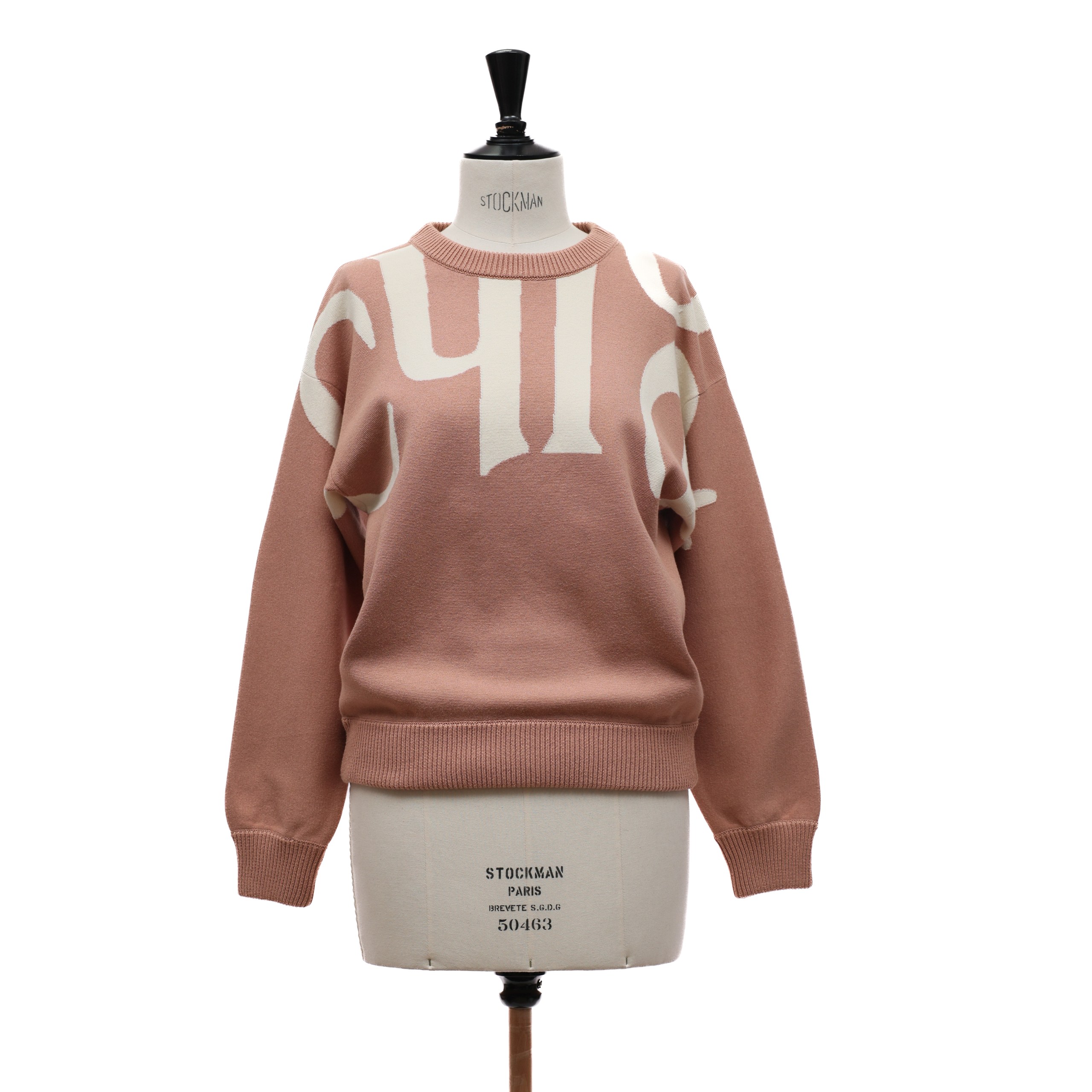 Свитер CHLOE S Пудровый POWDER котон/шерсть белые буквы лого по верху,мелкая вязка,хим-ка