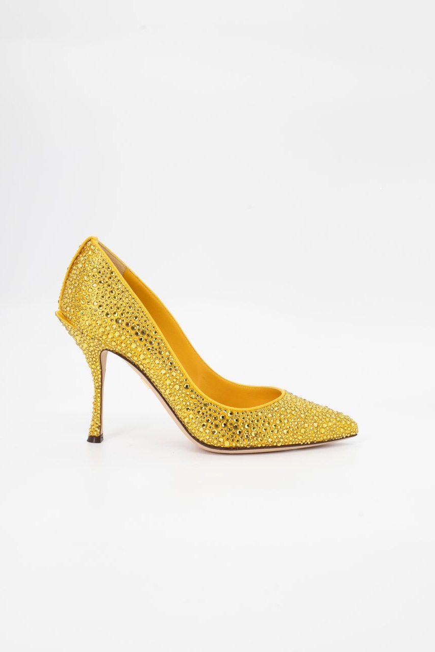Туфли DG 36 желтые стразы, коробка, новые
