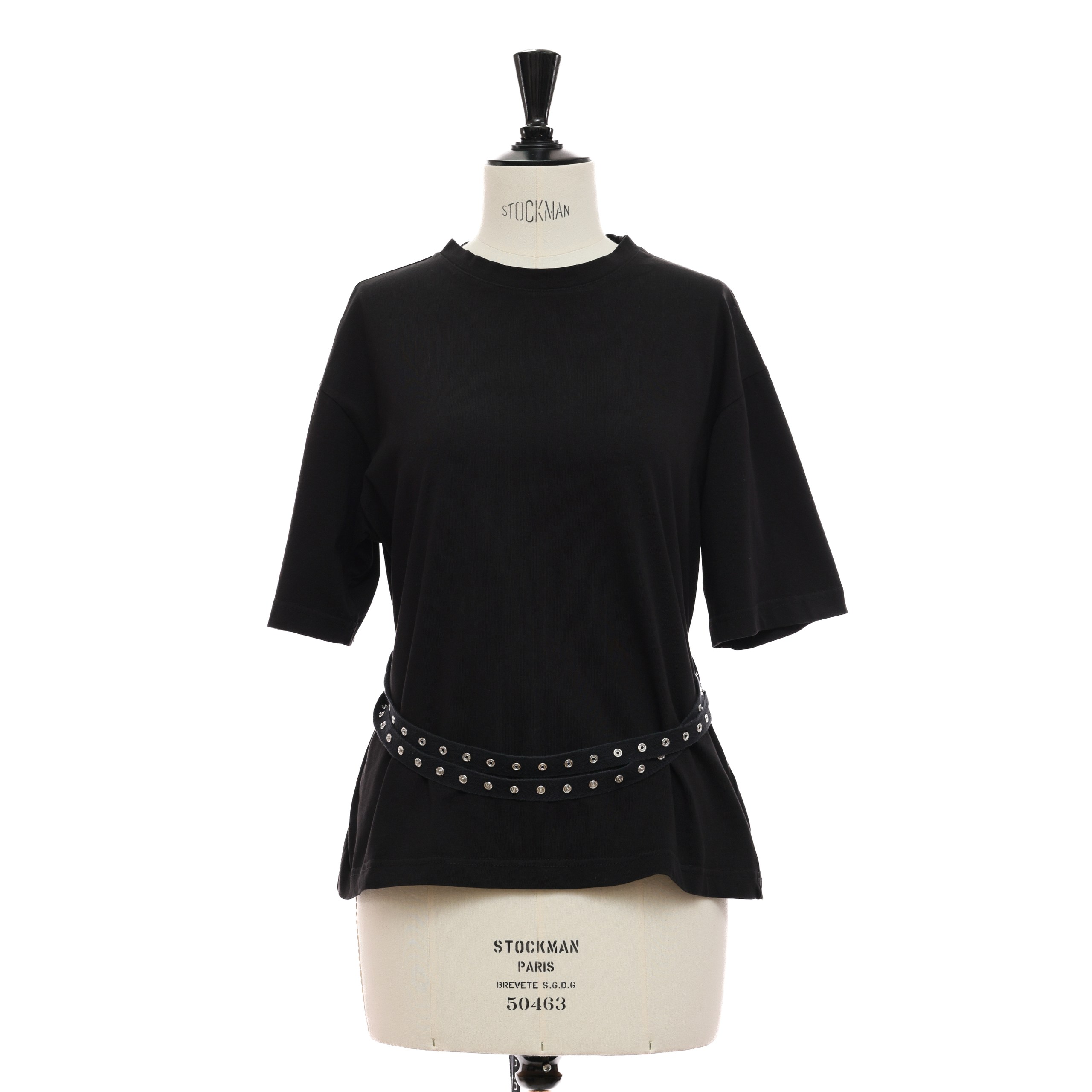 Футболка RXQUETTE 36 Черный котон пояс в металическую кнопку