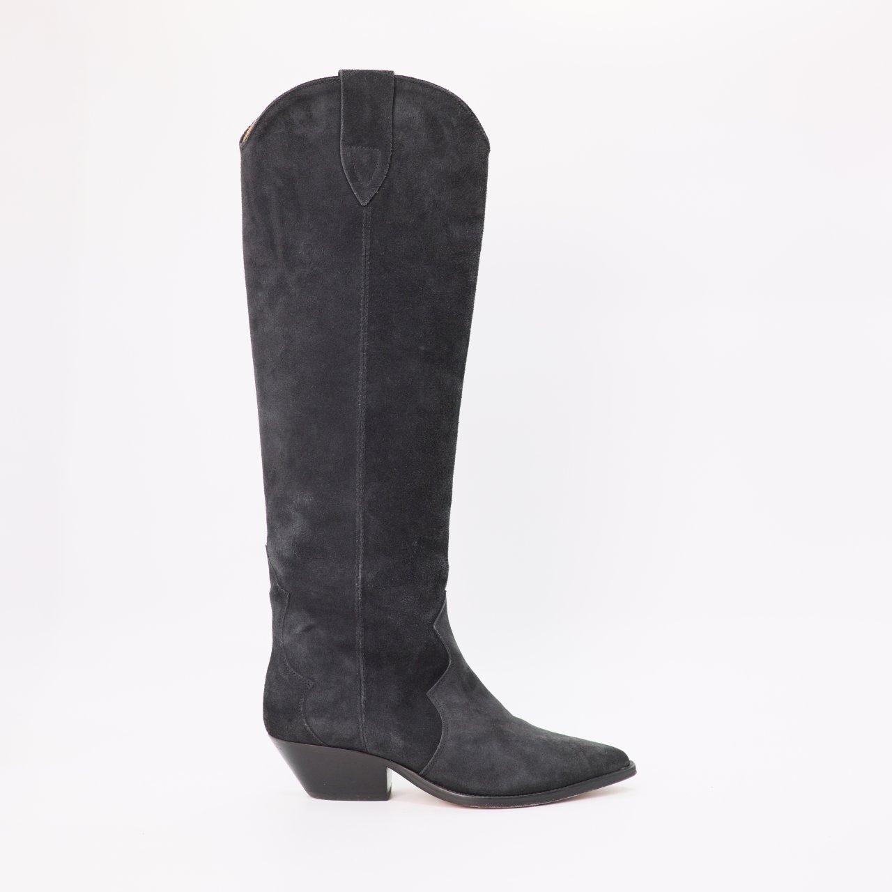 Казаки ISABEL MARANT 37 Графитовый замша удлиненные,классические