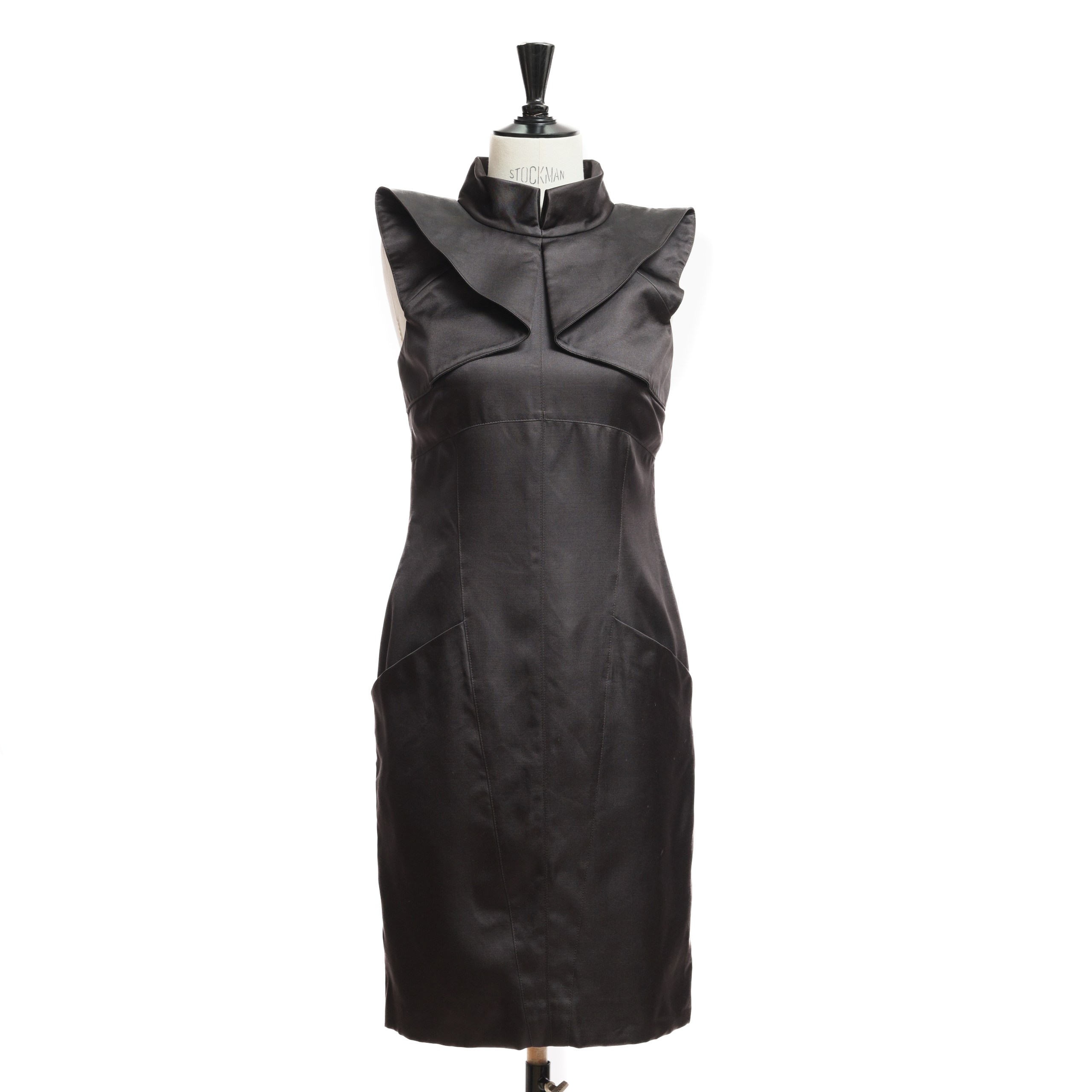 Платье Karl Lagerfeld S черный сатин, без рукавов