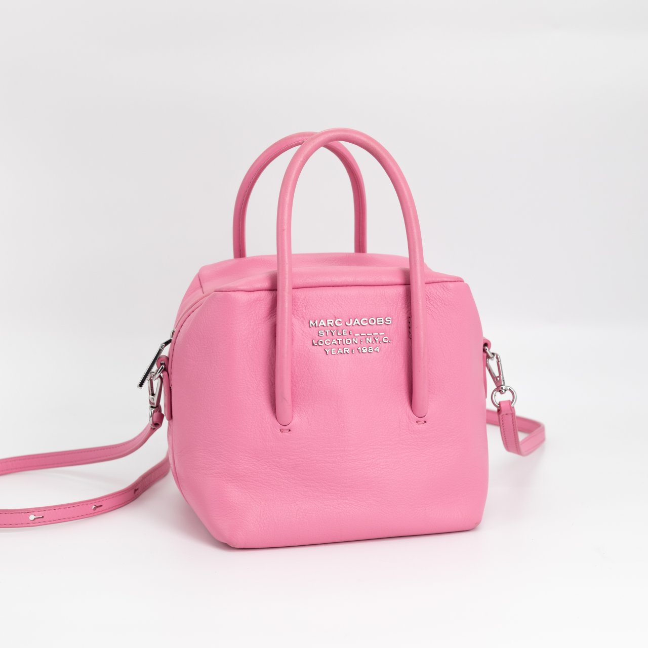 Сумка MARC JACOBS medium розовый кожа/текстиль