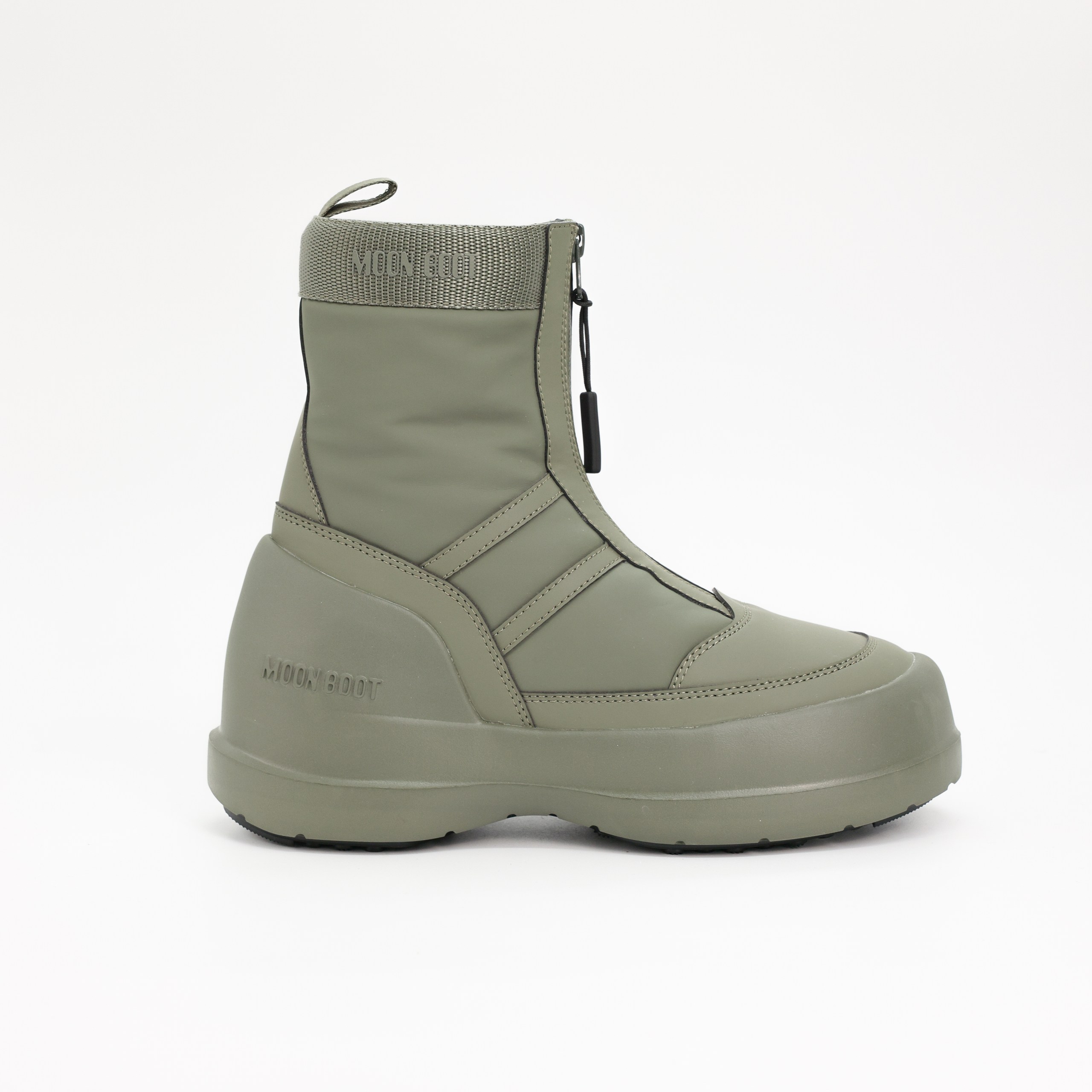 Дутики MOON BOOT 37 Хаки HEATHER KHAKI  зиппер по середине,коробка