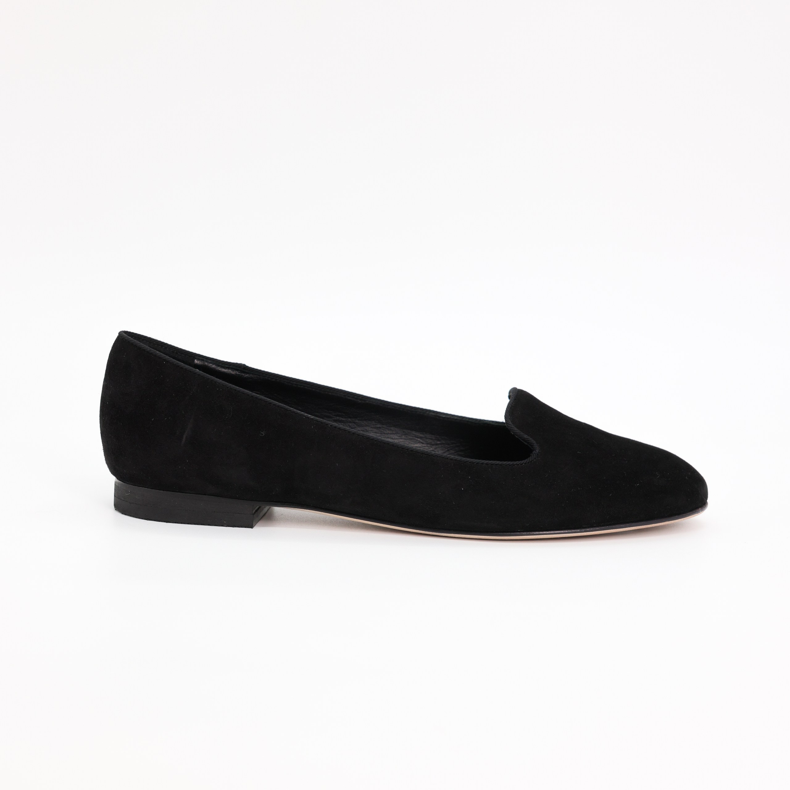 Балетки DOLCE & GABBANA 37,5 Черный замша классические,без деталей,коробка