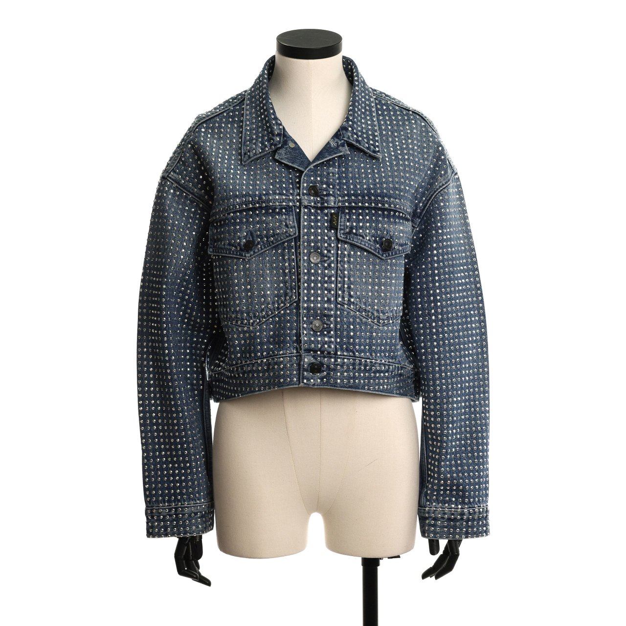 Куртка HAIKURE S синий котон джинсовый,металические стады