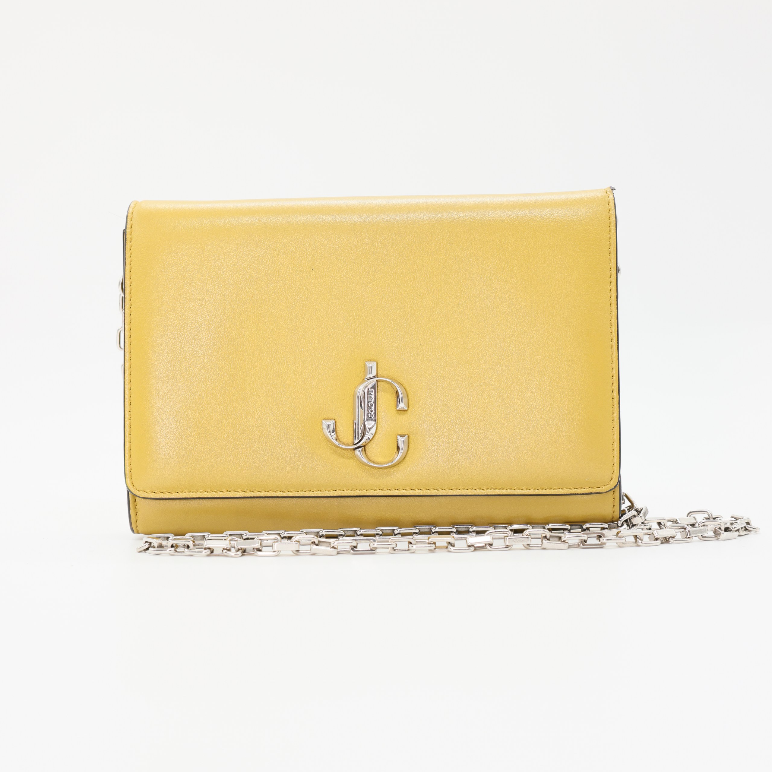 Сумка S JIMMY CHOO SMALL Горчичный кожа металическая фурнитура,клапан,ремешек на цепочке