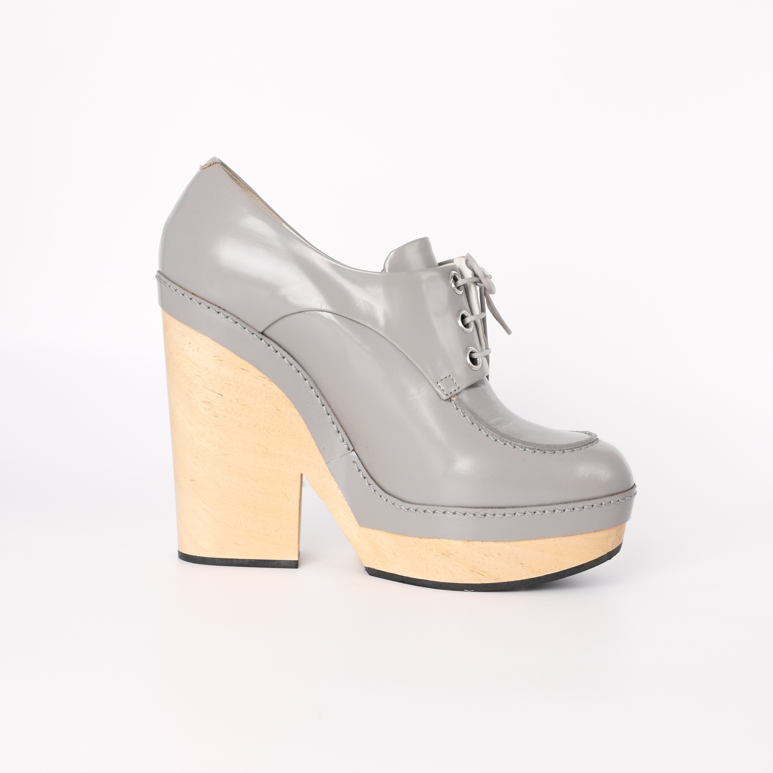 Ботильоны JIL SANDER 40 Серый GREY кожа