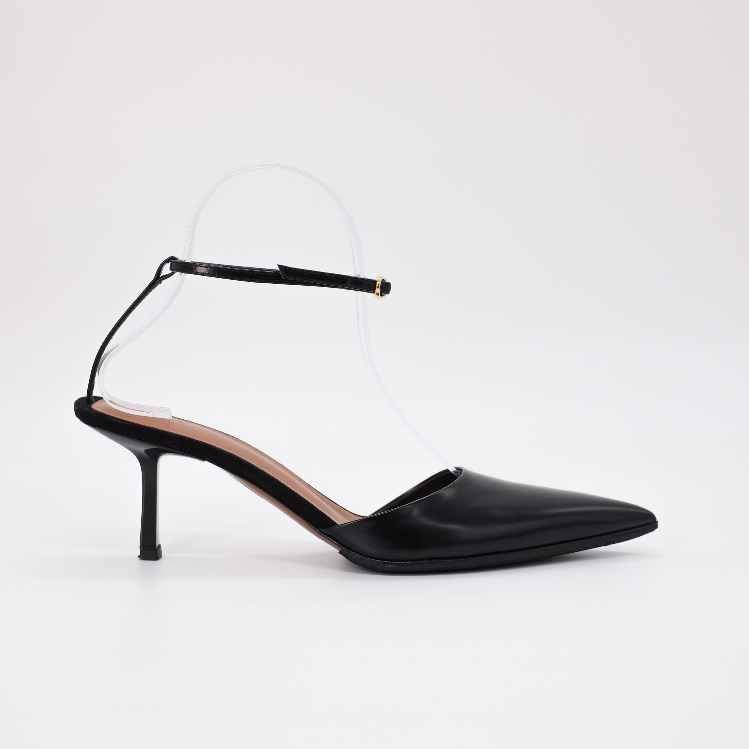 Слингбэки NEOUS 37 Черный кожа матовая,ремешек по щиколодке,коробка