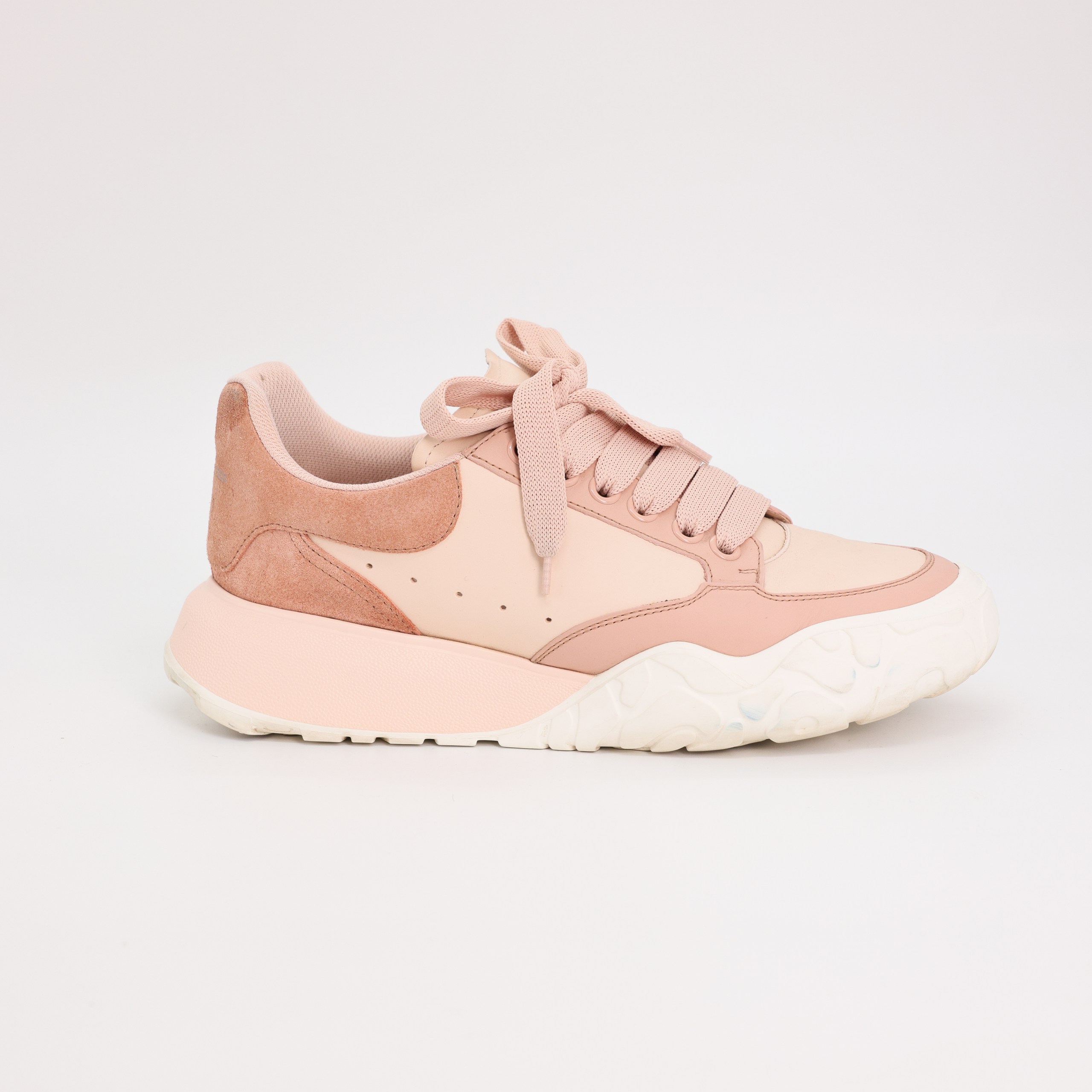 Кроссовки ALEXANDER MCQUEEN 39 MULTICOLOR кожа/замша светло и темно розовый