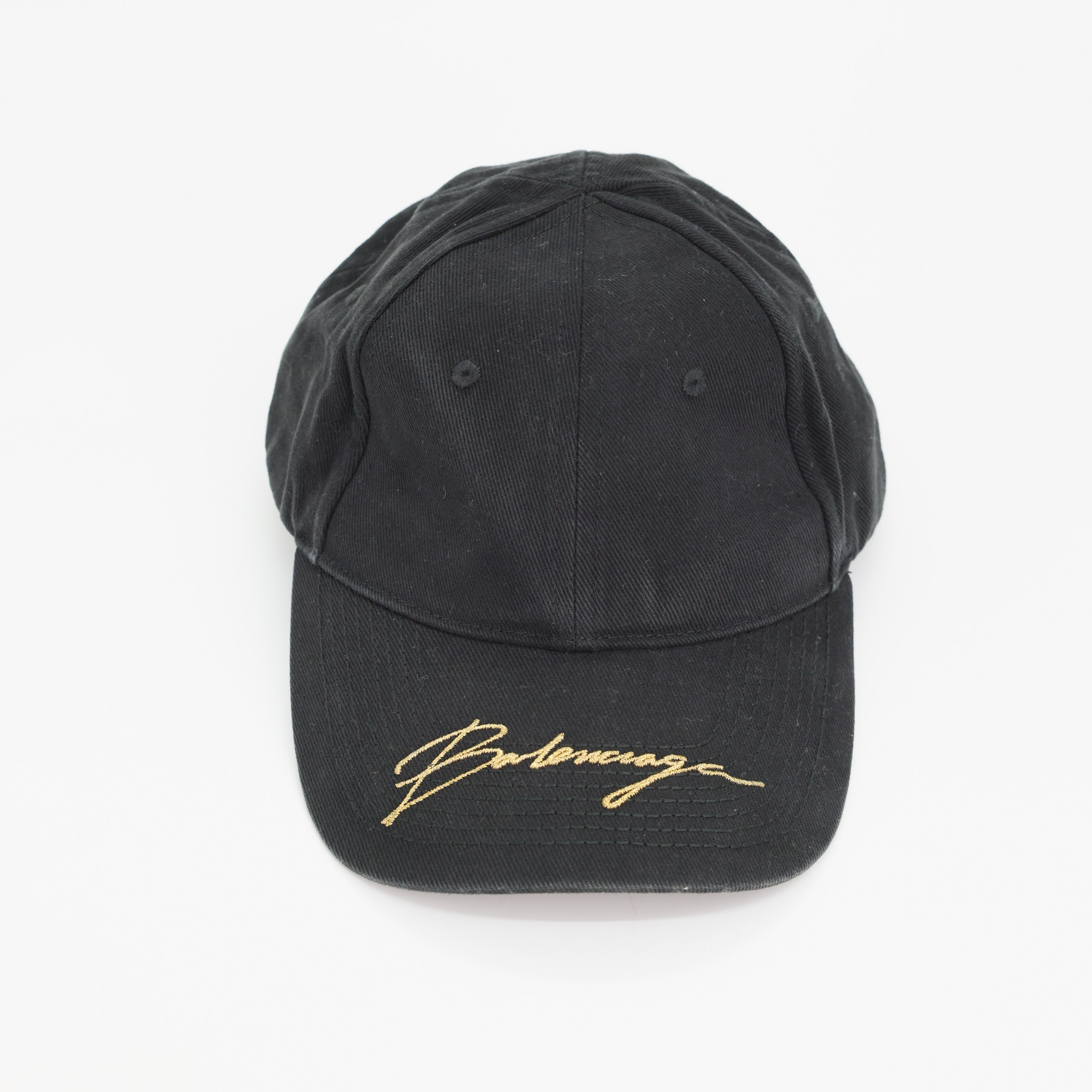 Кепка BALENCIAGA 58см Черный  котон, золотая надпись