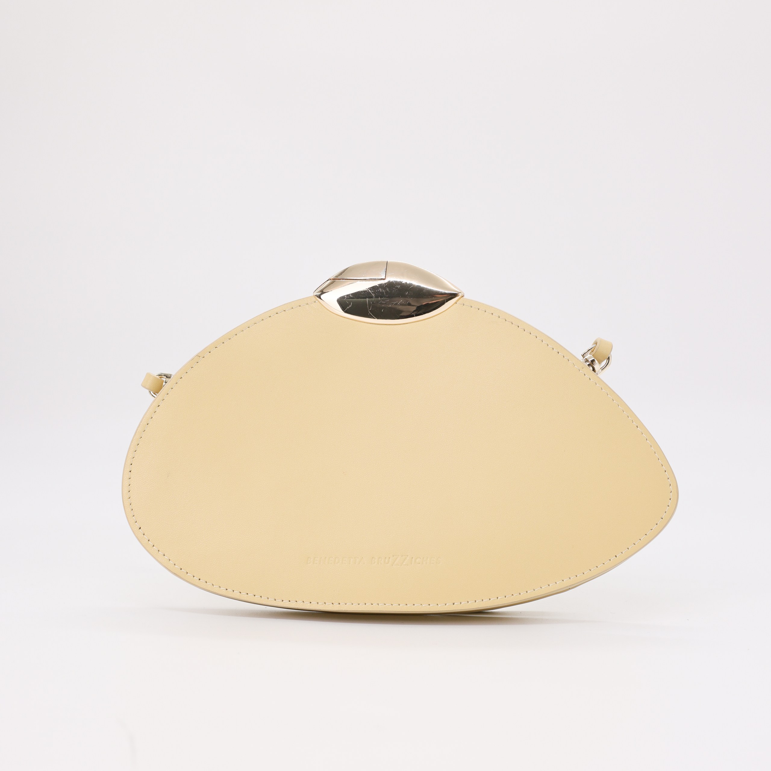 Сумка S BENEDETTA BRUZZICHES SMALL Желтый кожа модель Belle de Jour,золотая фурнитура,на среднем ремешке,коробка