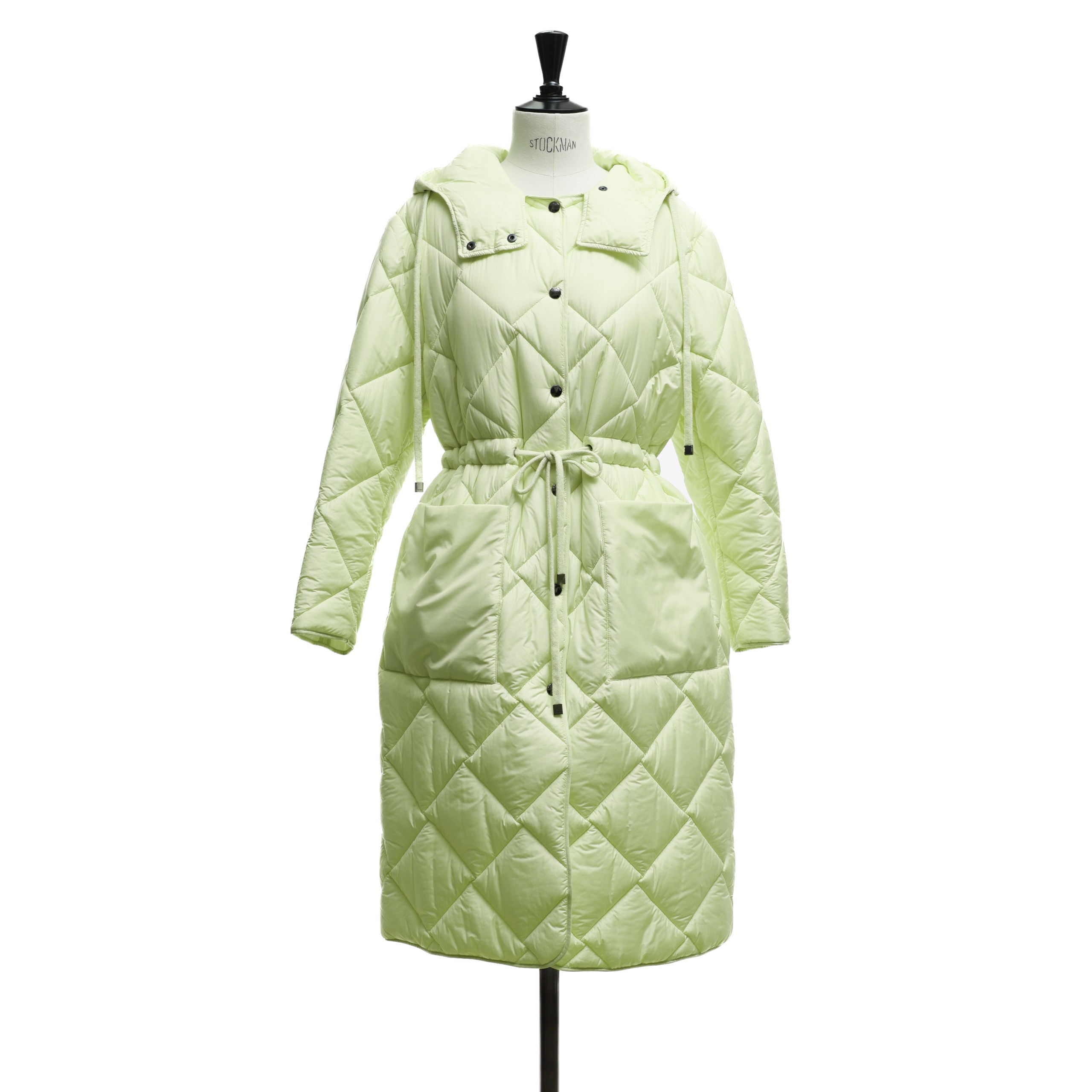 Куртка PESERICO 42 Салатовый балонь по талии на кулиске,ромбовидная строчка,пыльник
