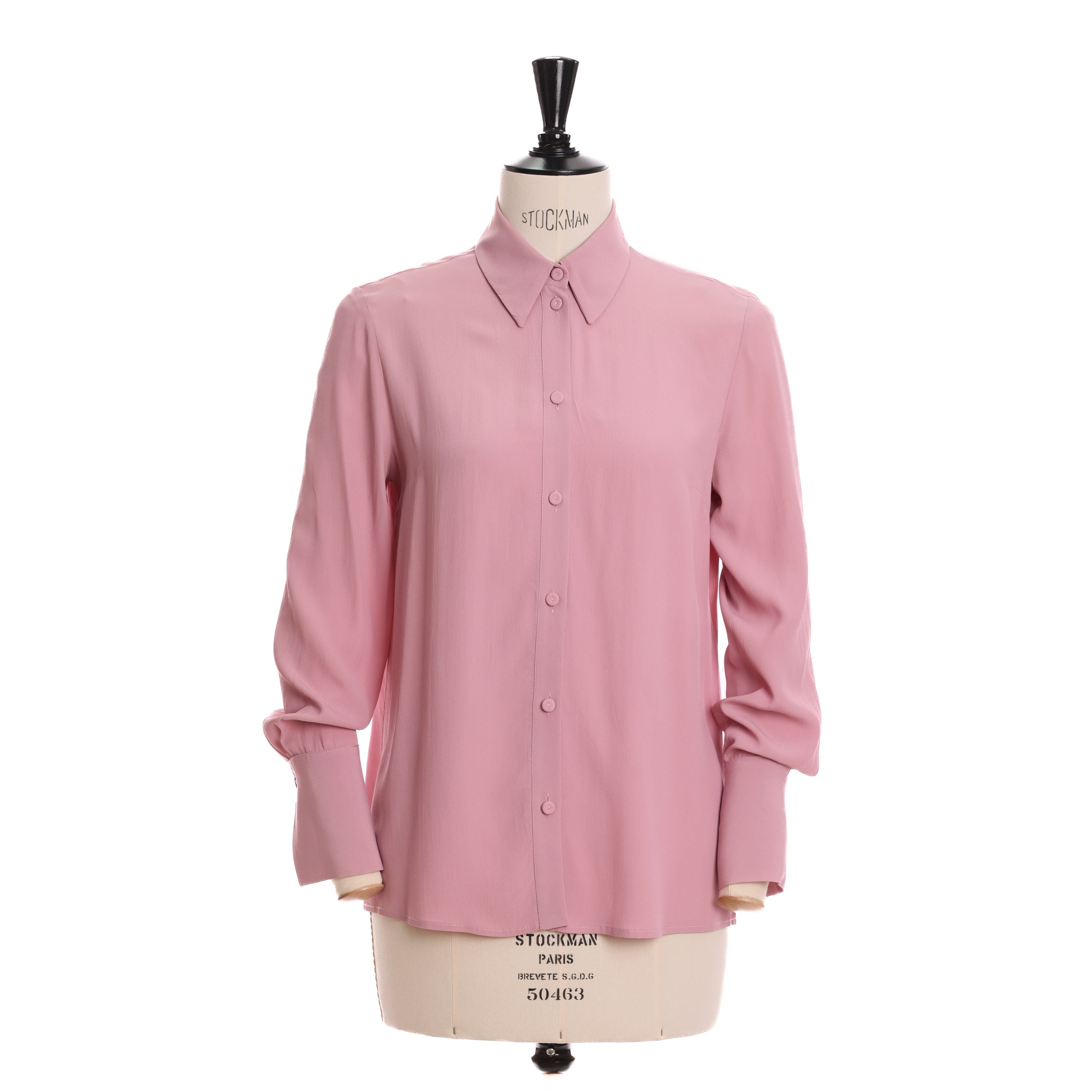 Рубашка MARIELLA ROSATI S Пудрово-розовый POWDER PINK  классический крой,пуговицы ткань