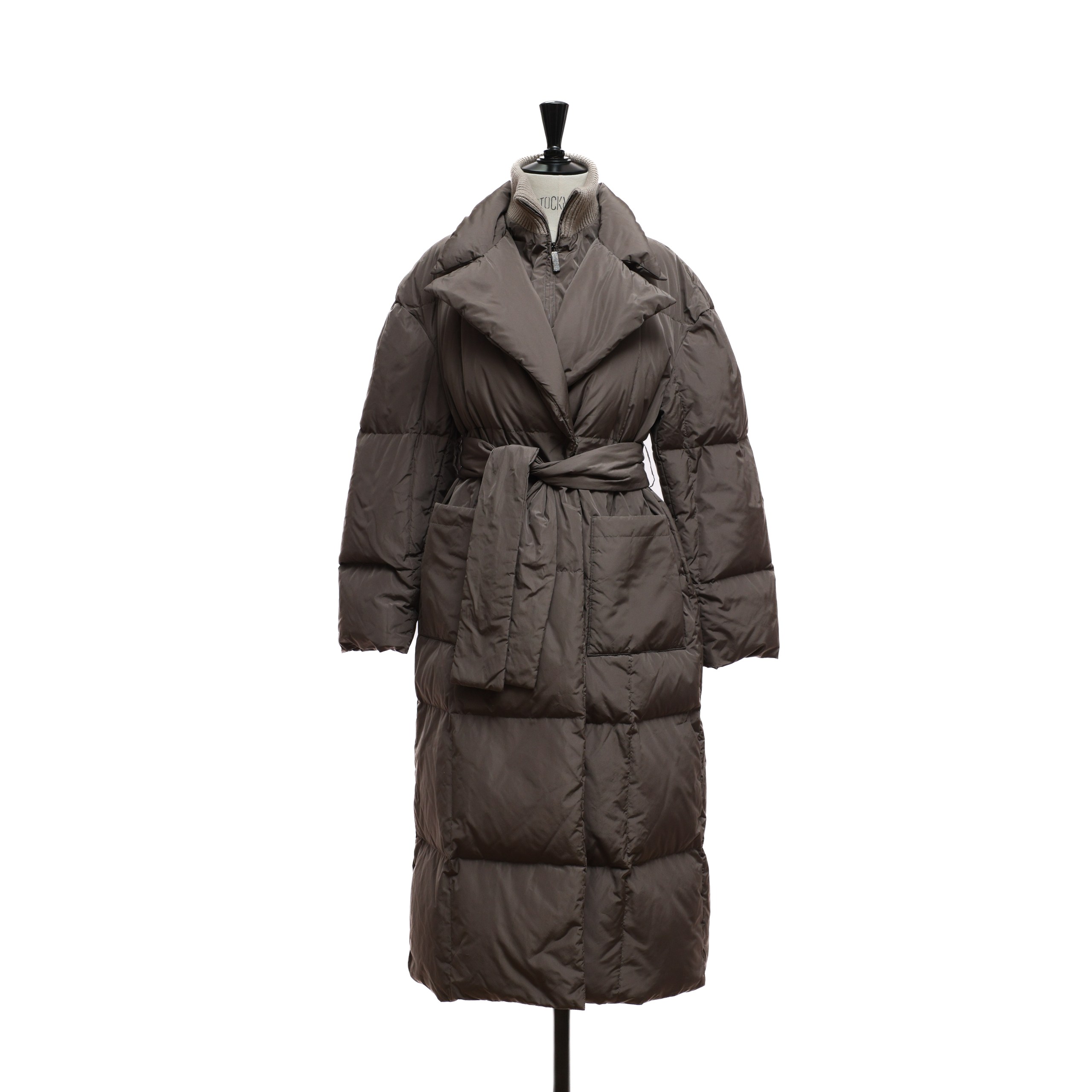 Куртка FABIANA FILIPPI 44 мокко балонь тестиль по вороту,пояс,хим-ка