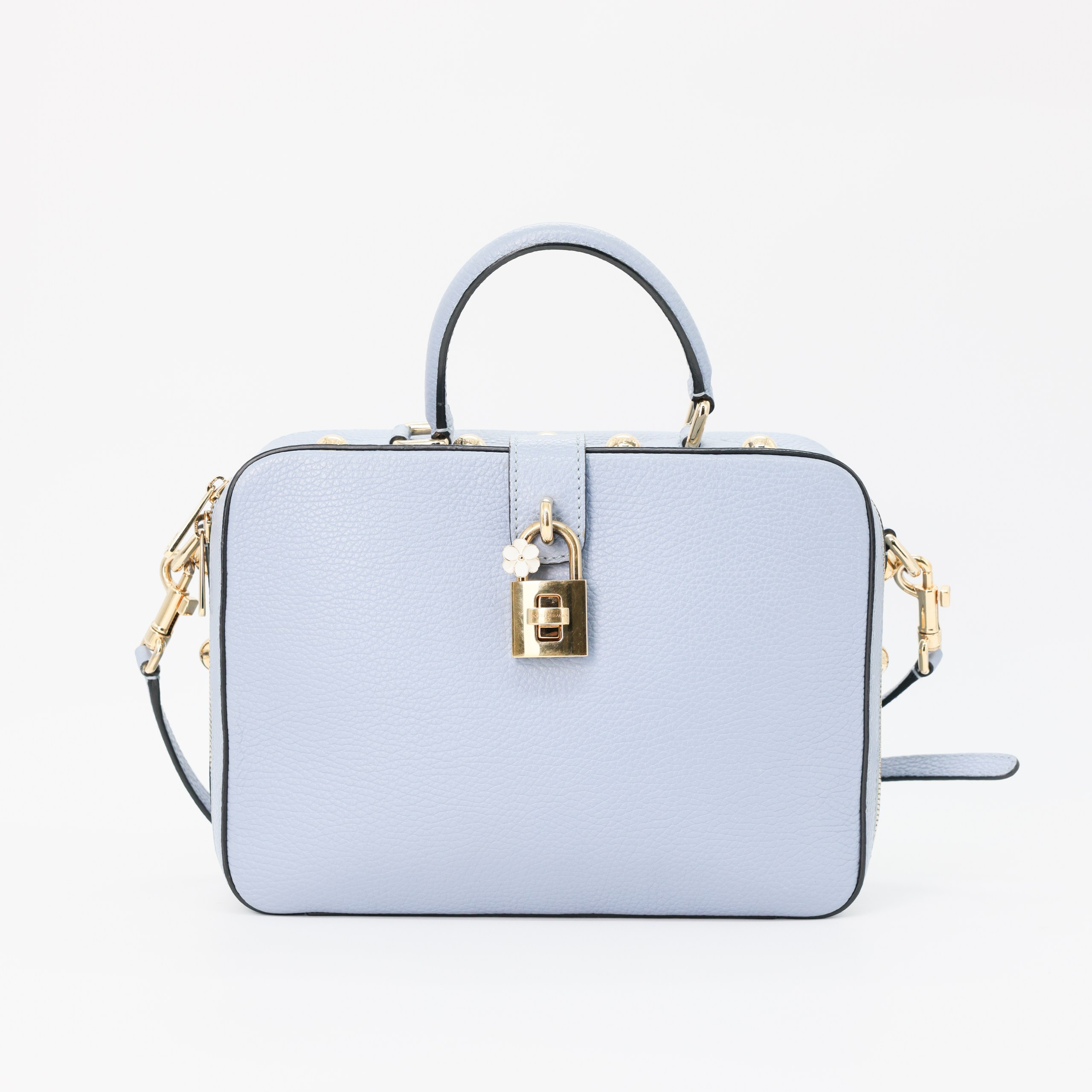 Сумка DOLCE & GABBANA MIDDLE ГОЛУБОЙ кожа модель Rosaria,золотая фурнитура