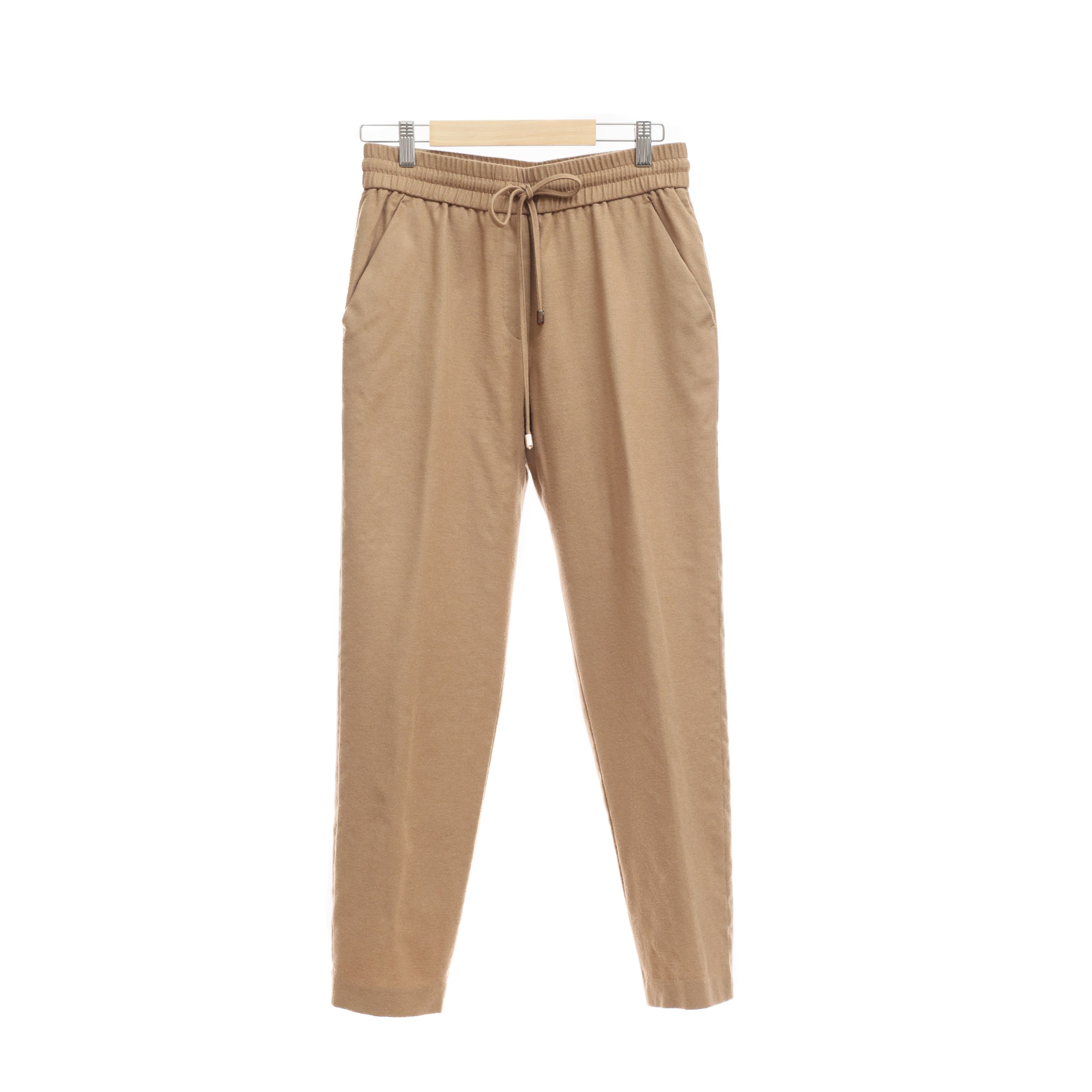 Брюки на кулиске ESCADA 34 Песочный SABBIA шерсть по ножке,резинка,два кармашка