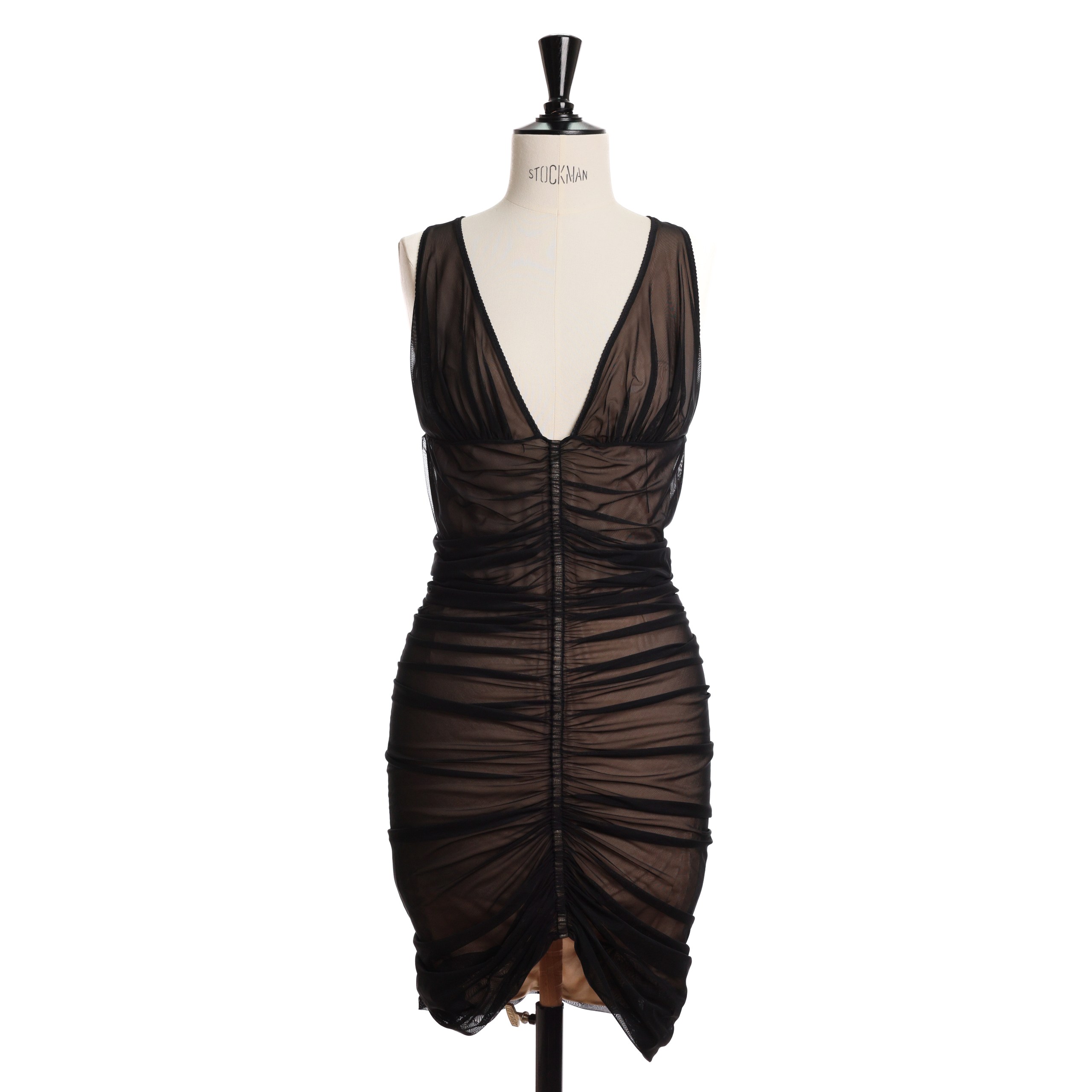 Платье Roberto Cavаlli 44 черная сетка, внутри подклад беж