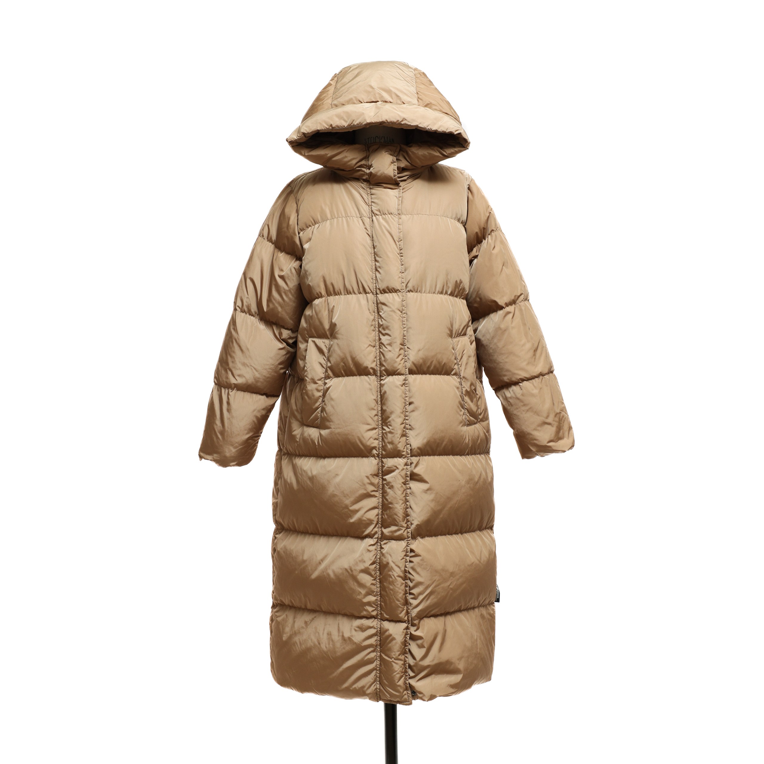 Пальто WEEKEND MAX MARA 44 Пыльный Бежевый DUSTY BEIGE балонь стеганное,капюшон,зиппер/кнопки,