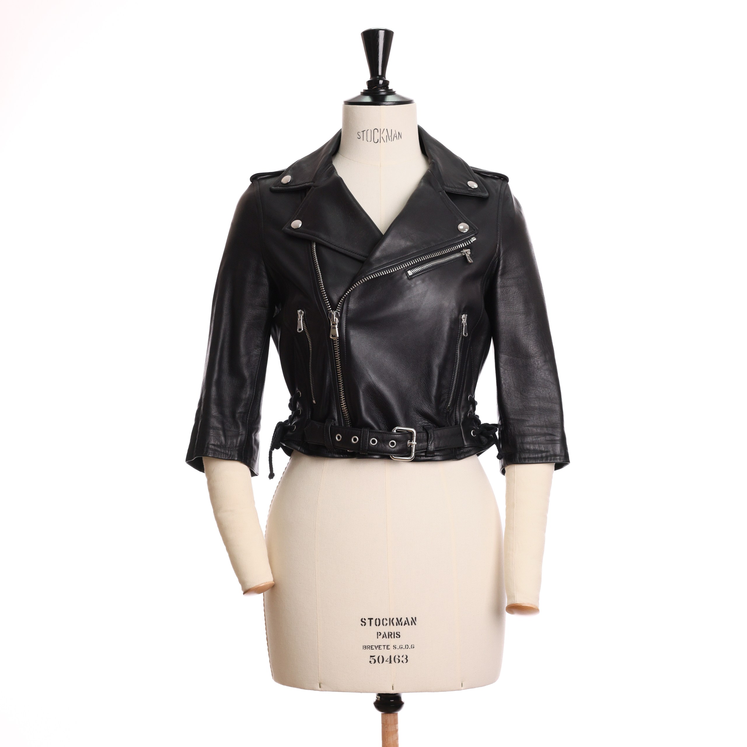 Куртка кожаная RED VALENTINO 40 BLACK котон