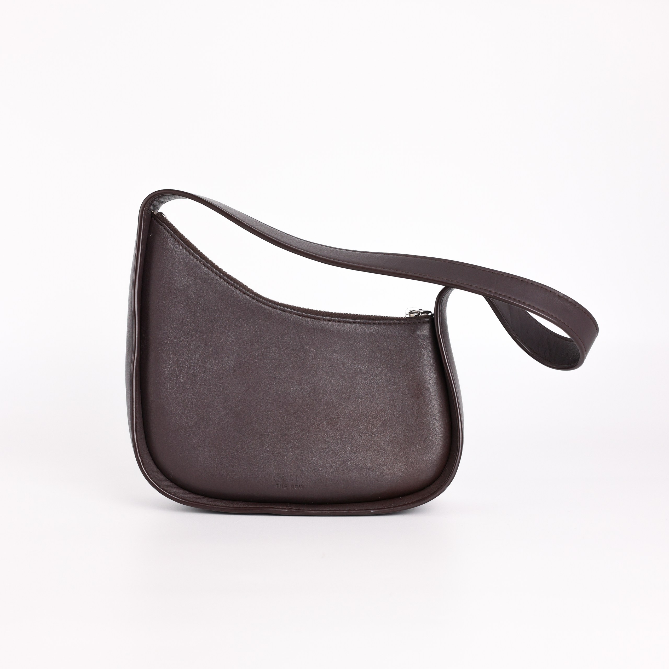 Сумка The Row шоколадная кожа, мини/