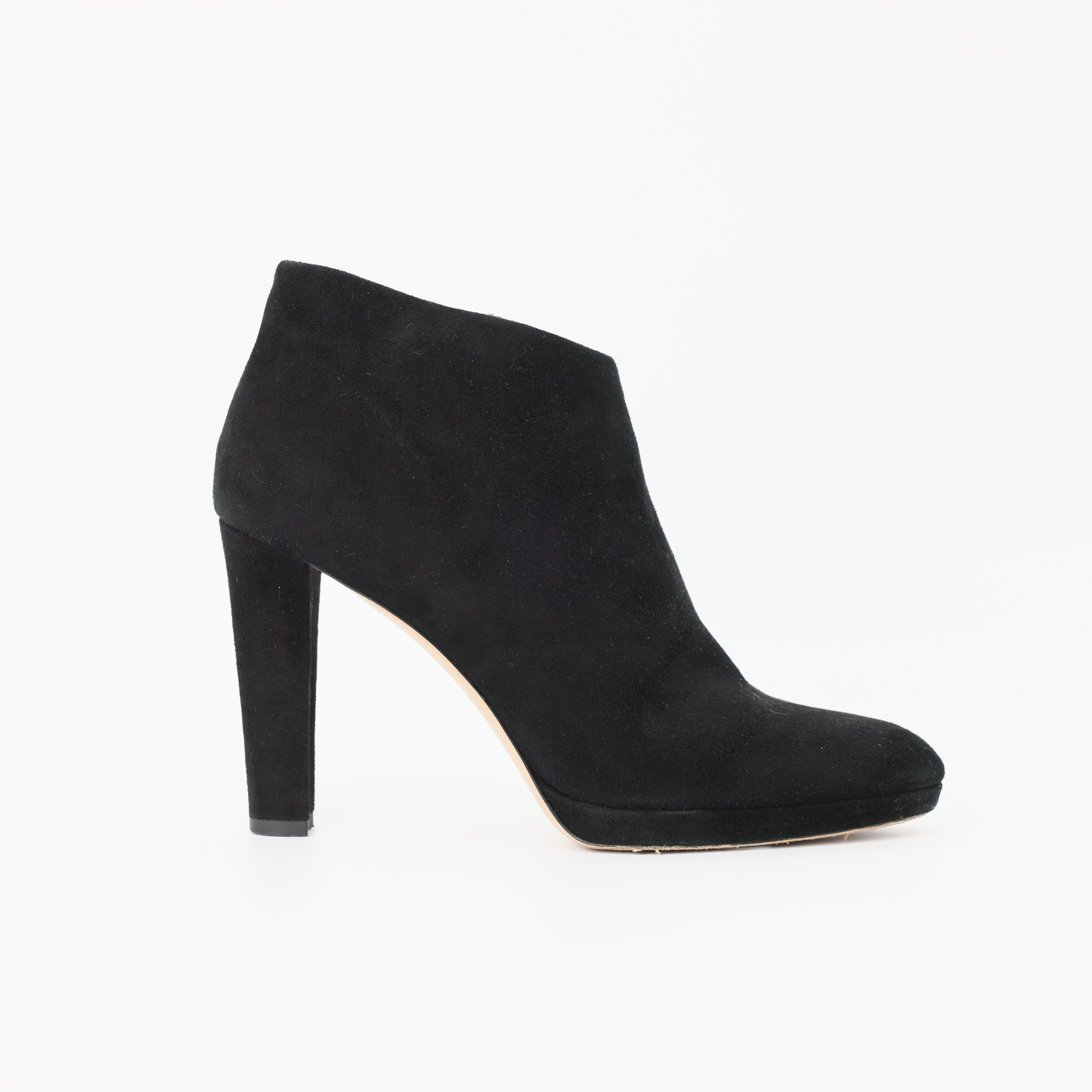 Ботильоны BALLY 39,5 Черный замша зиппер,10см каблук,пыльник