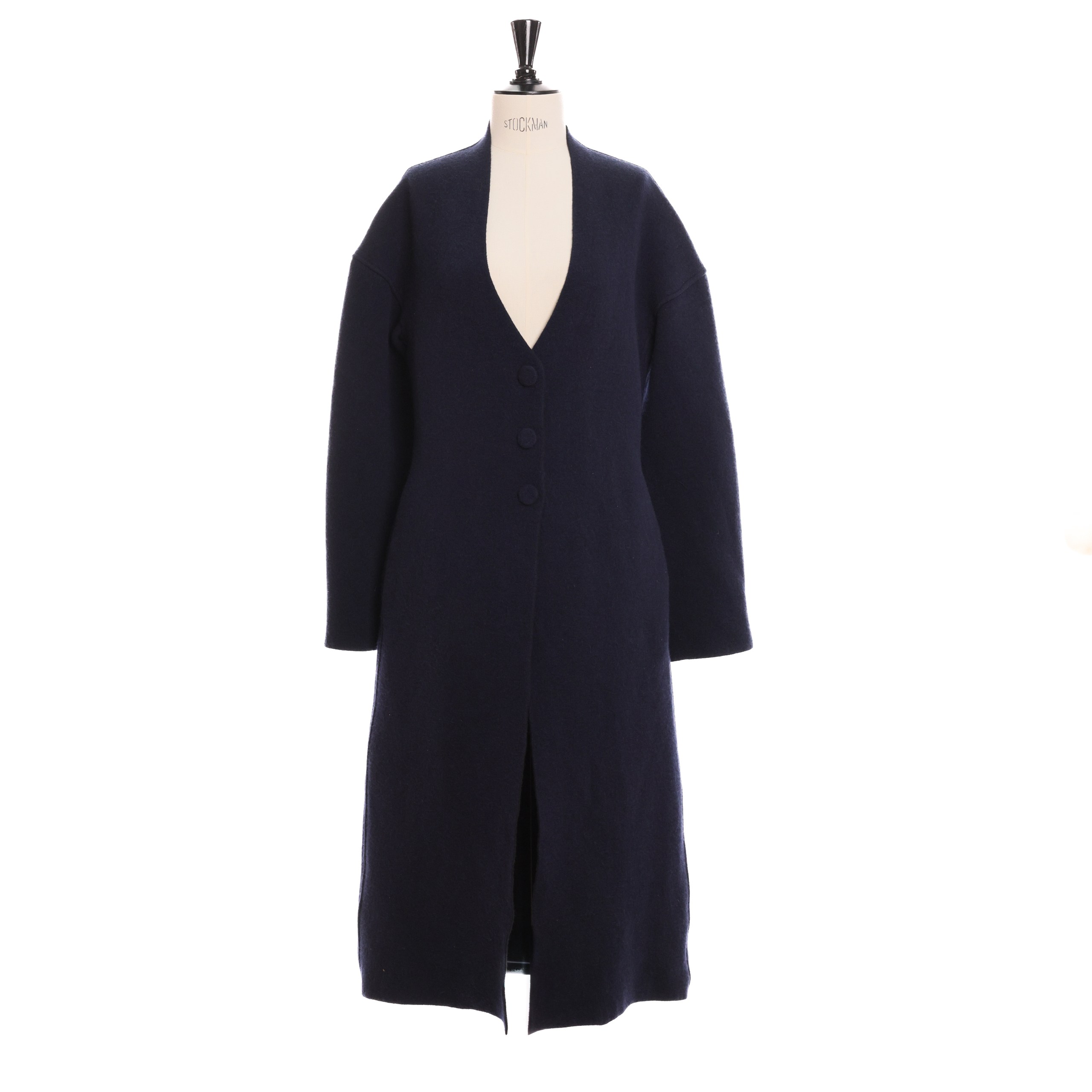 Пальто NO NAME M Темно Синий DARK NAVY текстиль на трех кнопках