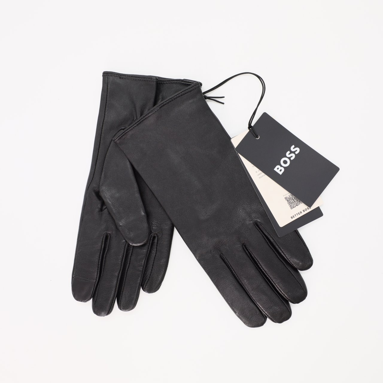 Перчатки BOSS 8,5 Черный кожа резиночка на запястье,классическая модель