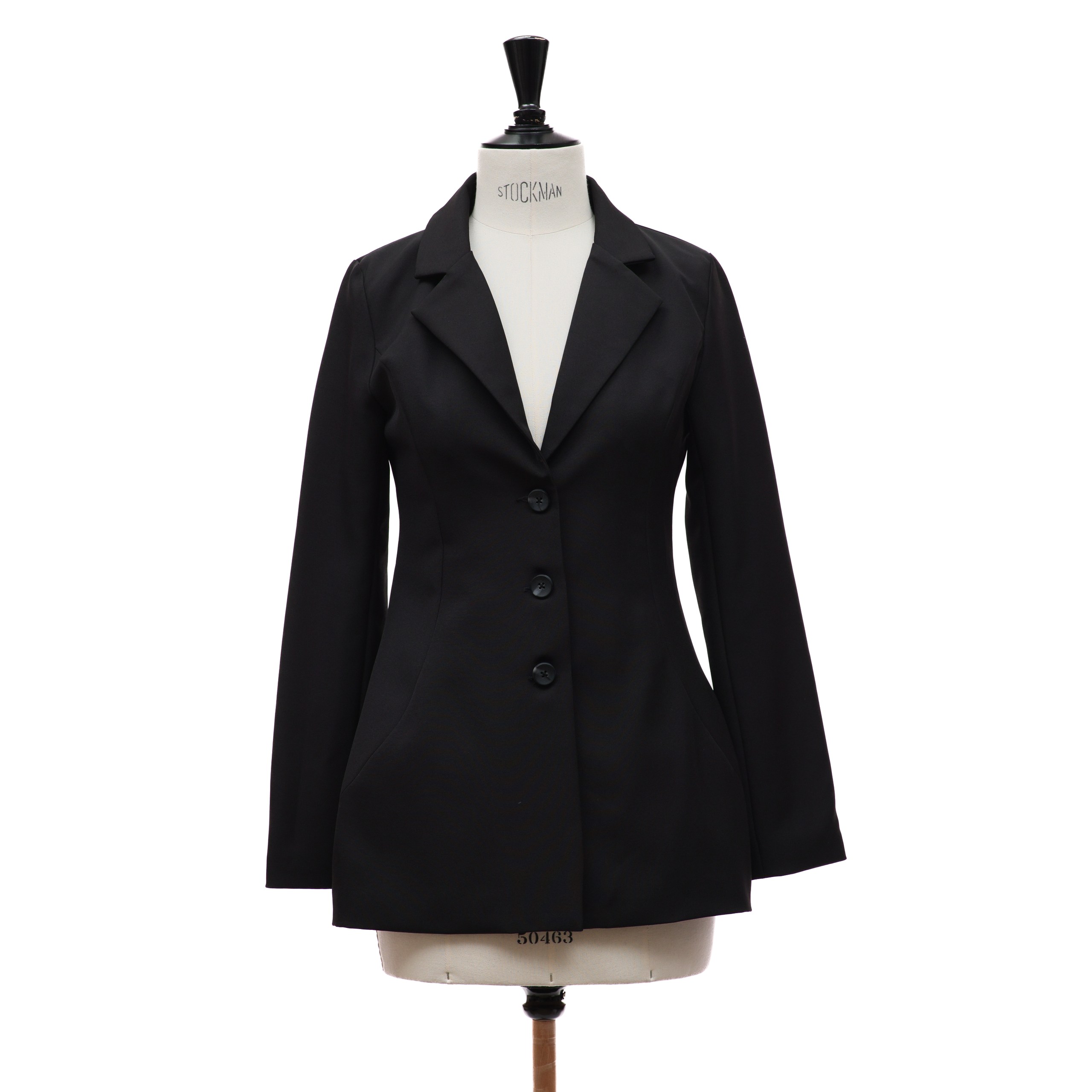 Пиджак MANIERE DE VOIR 8 Черный текстиль приталенный,на пуговицах,хим-ка